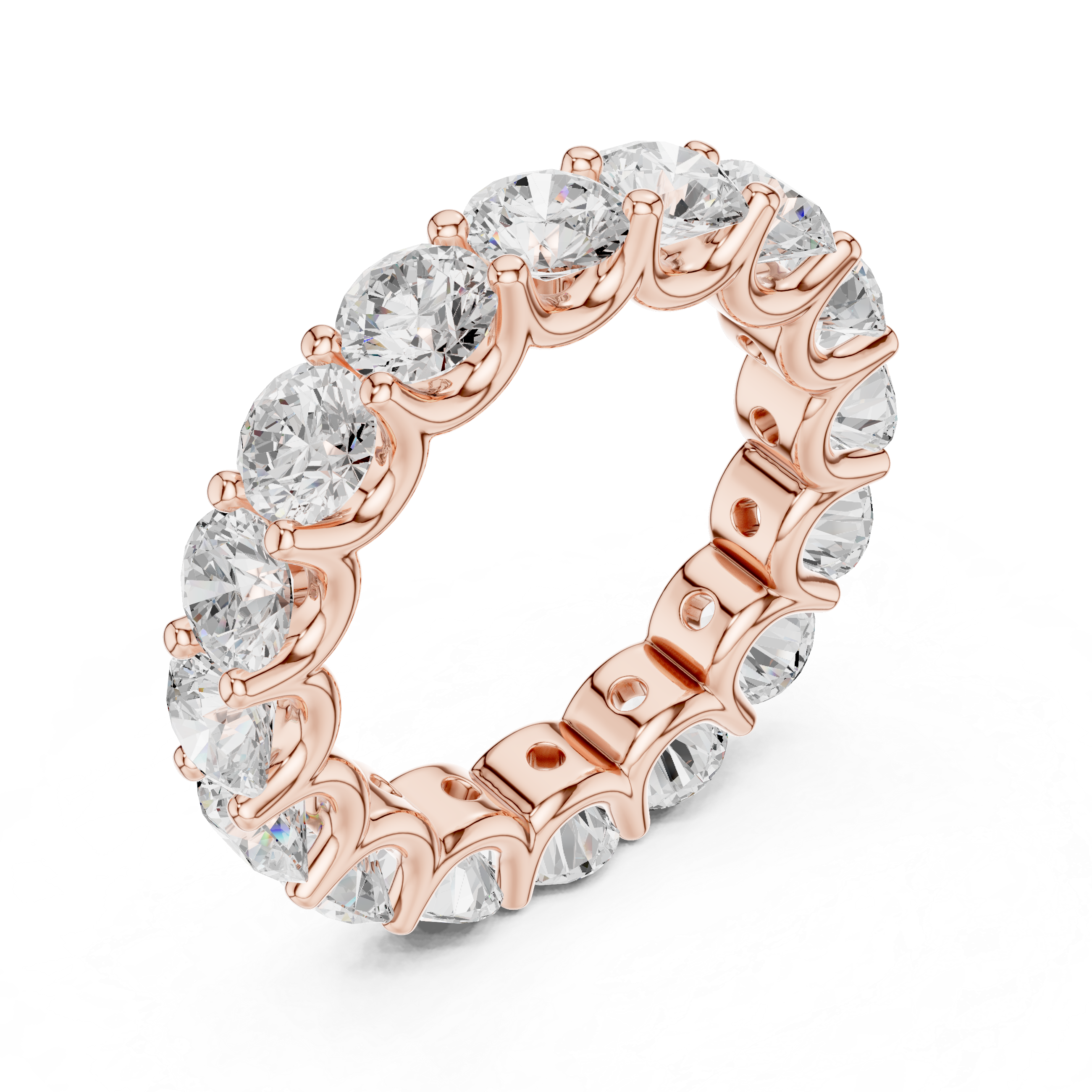 Round Diamond Eternity Wedding Band