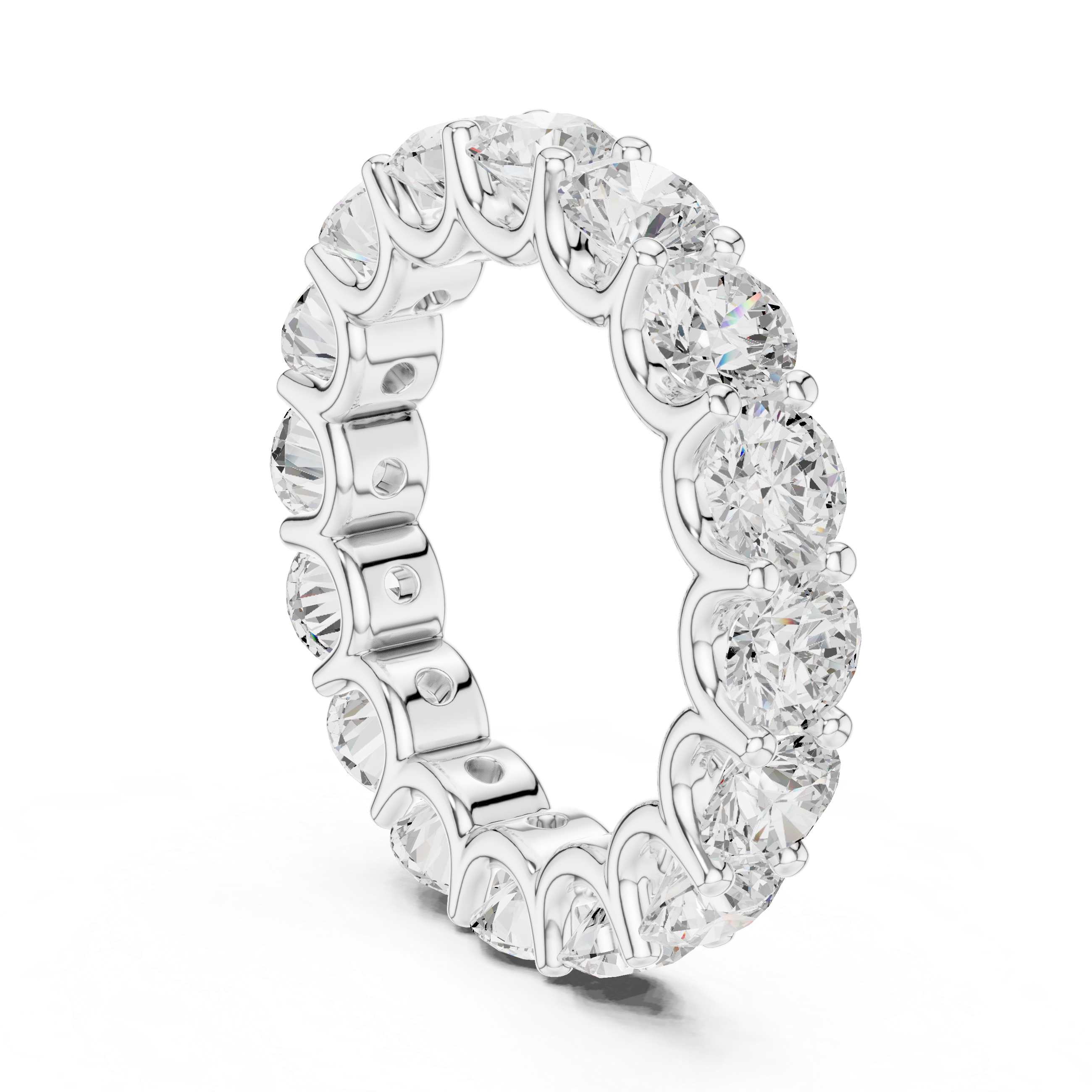 Round Diamond Eternity Wedding Band