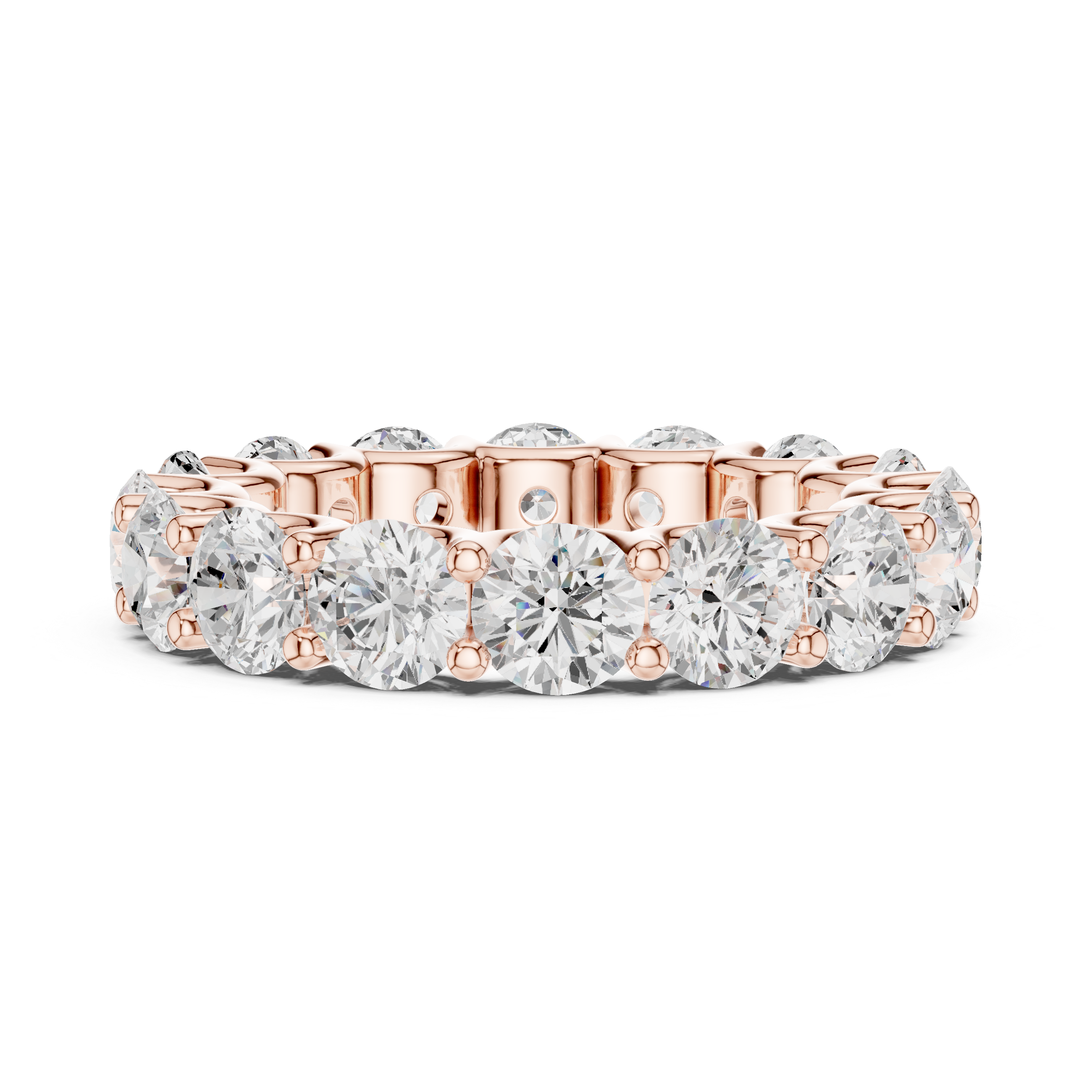 Round Diamond Eternity Wedding Band