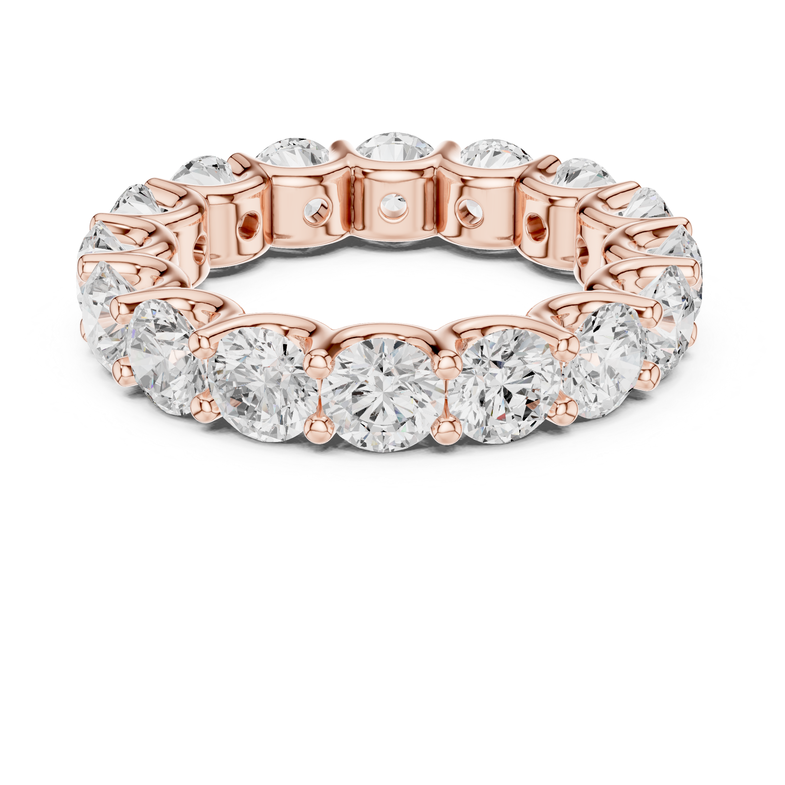 Round Diamond Eternity Wedding Band