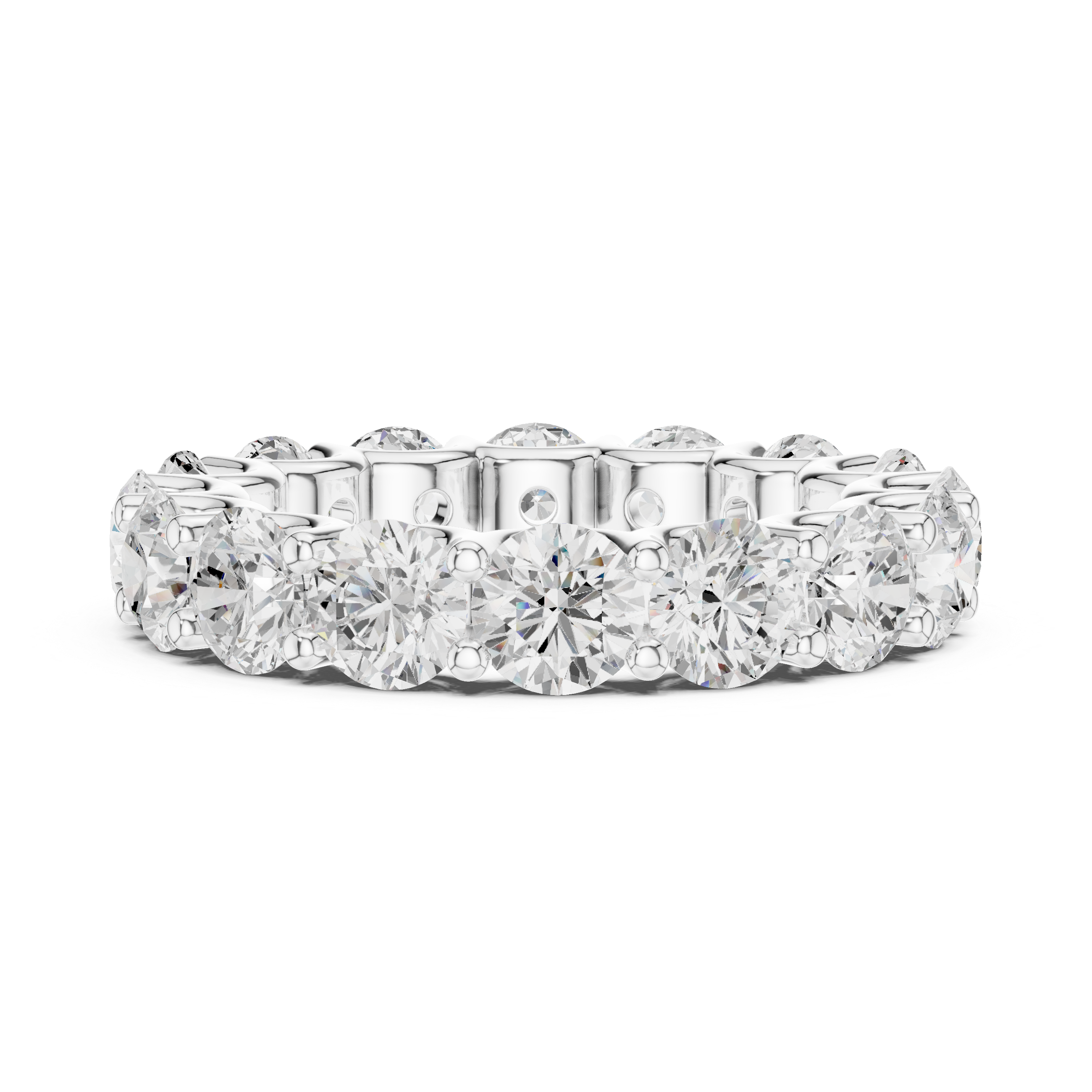 Round Diamond Eternity Wedding Band