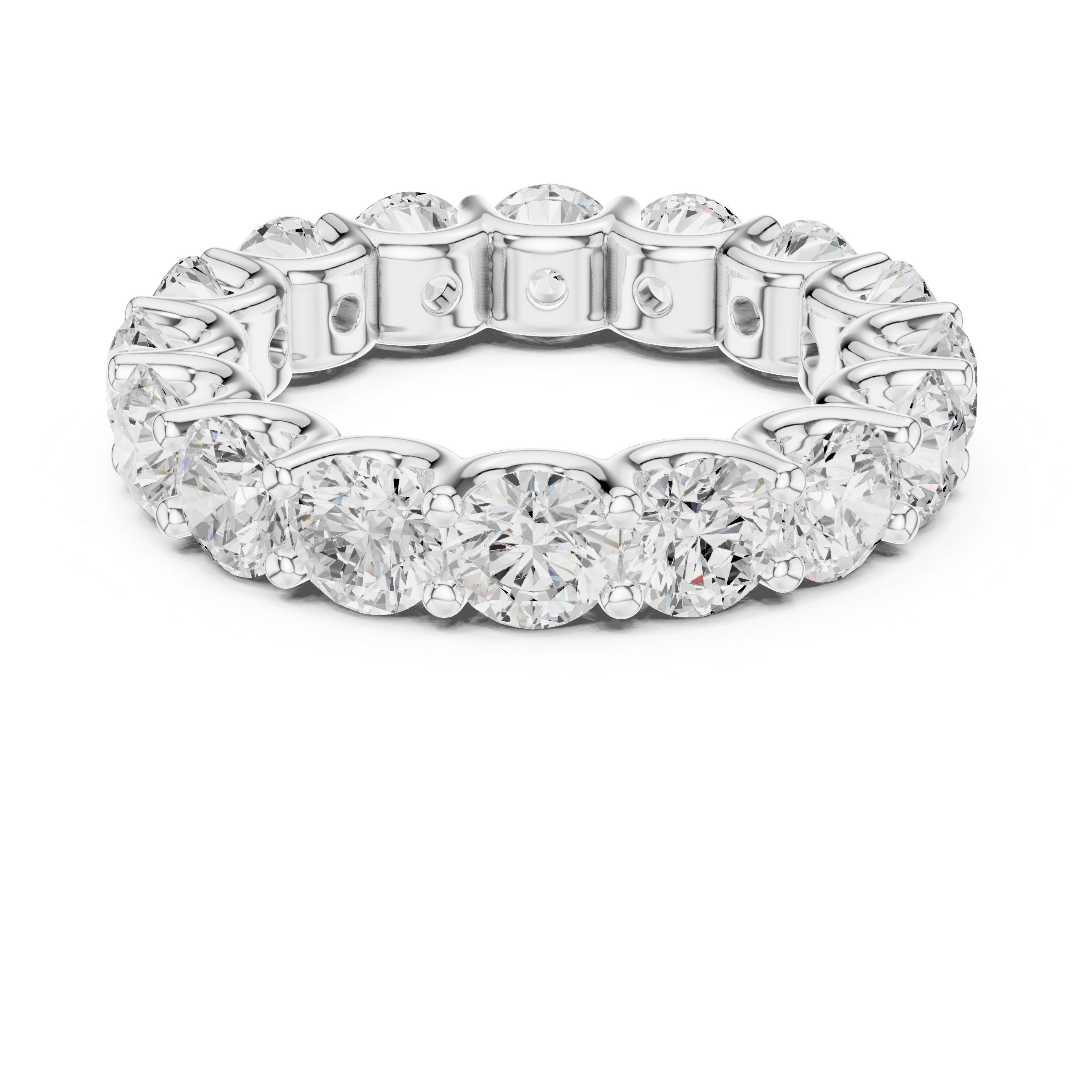 Round Diamond Eternity Wedding Band