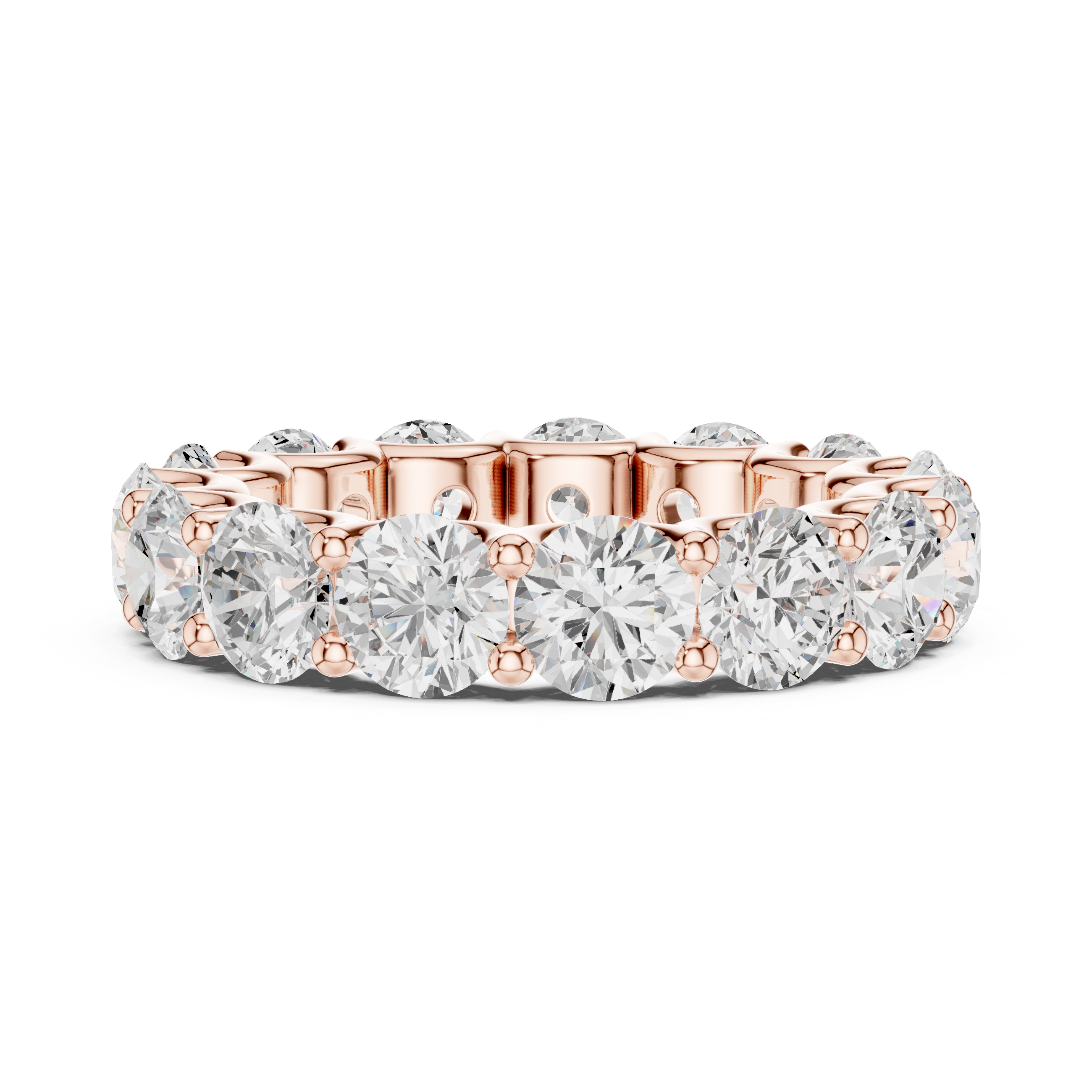 Round Diamond Eternity Wedding Band