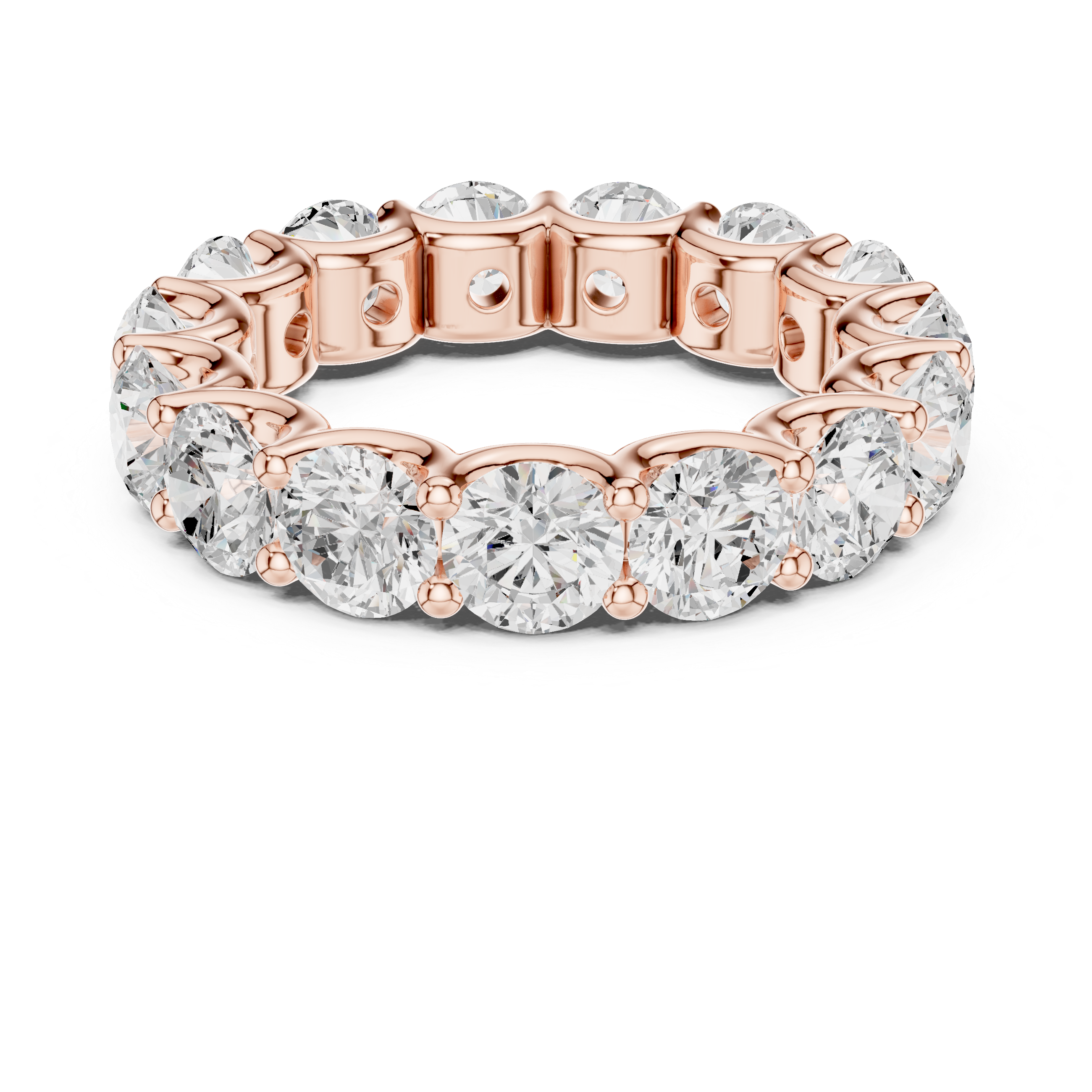 Round Diamond Eternity Wedding Band