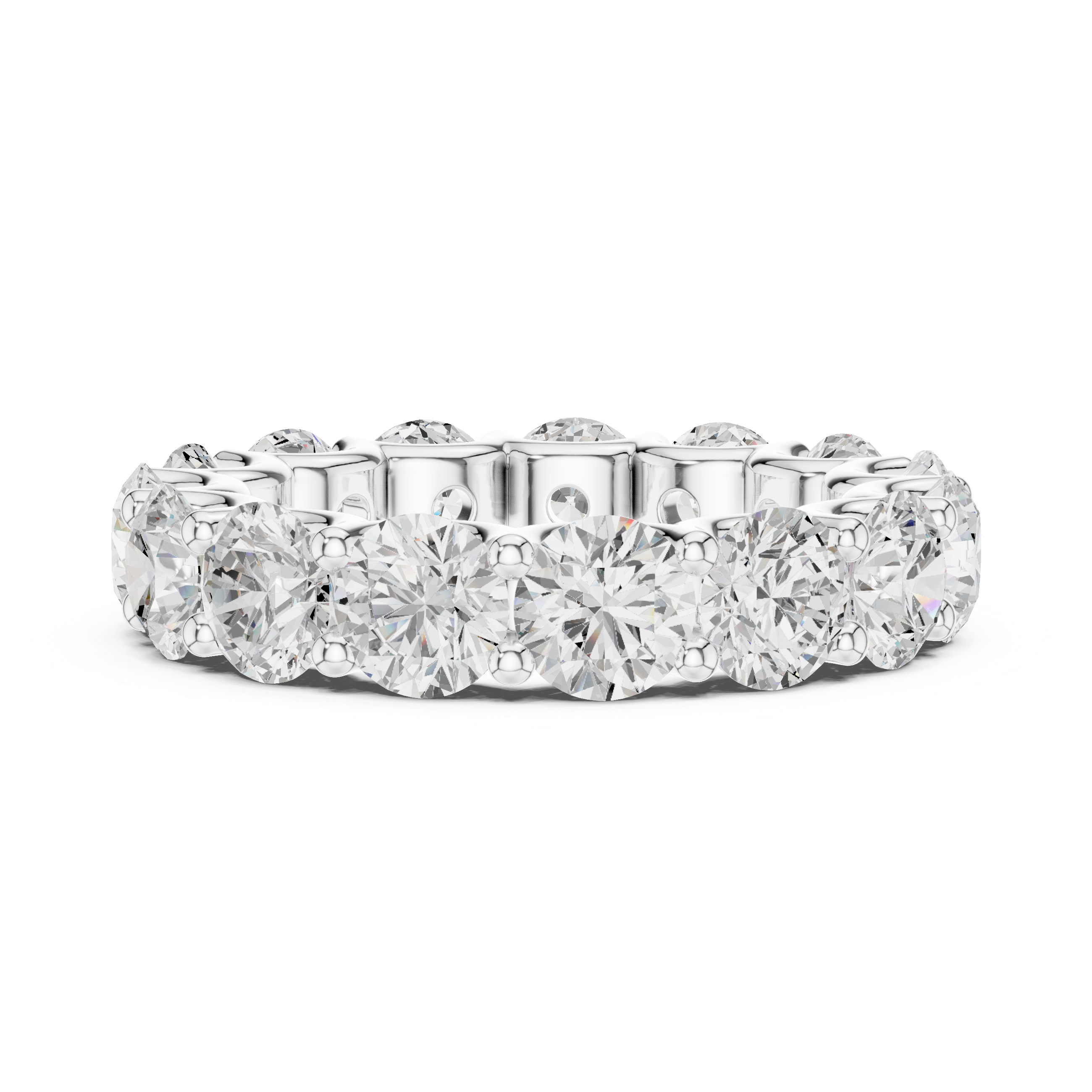Round Diamond Eternity Wedding Band