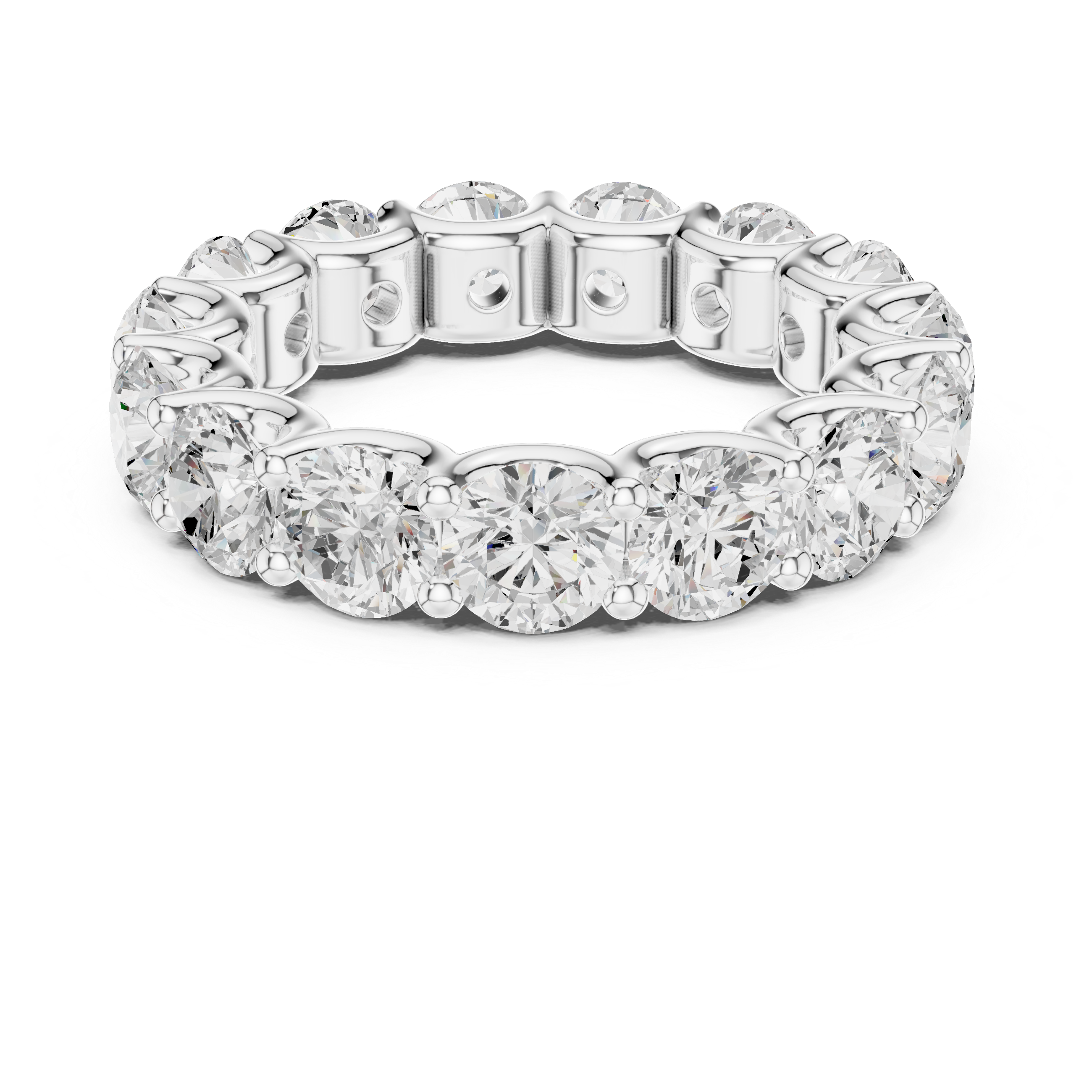 Round Diamond Eternity Wedding Band
