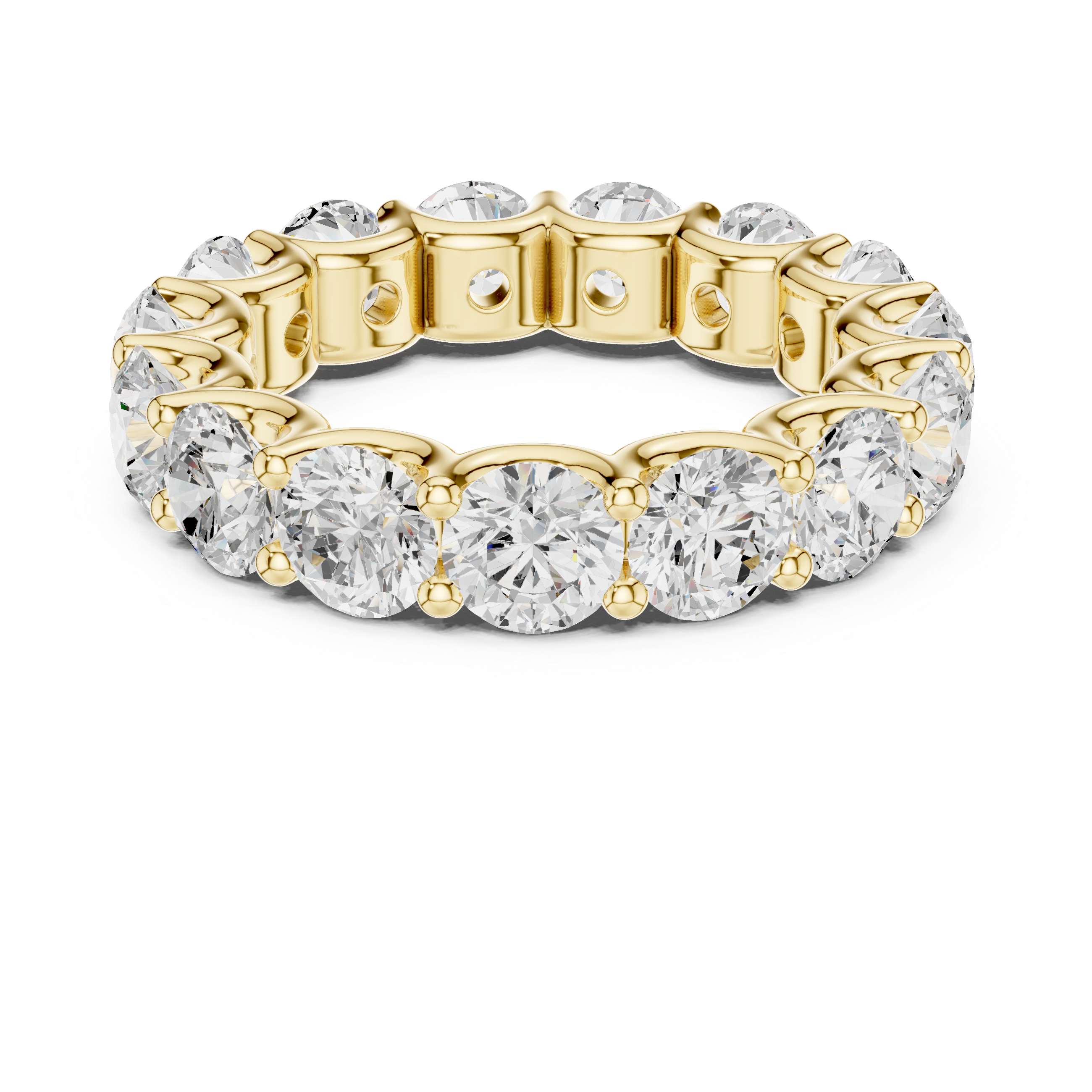 Round Diamond Eternity Wedding Band
