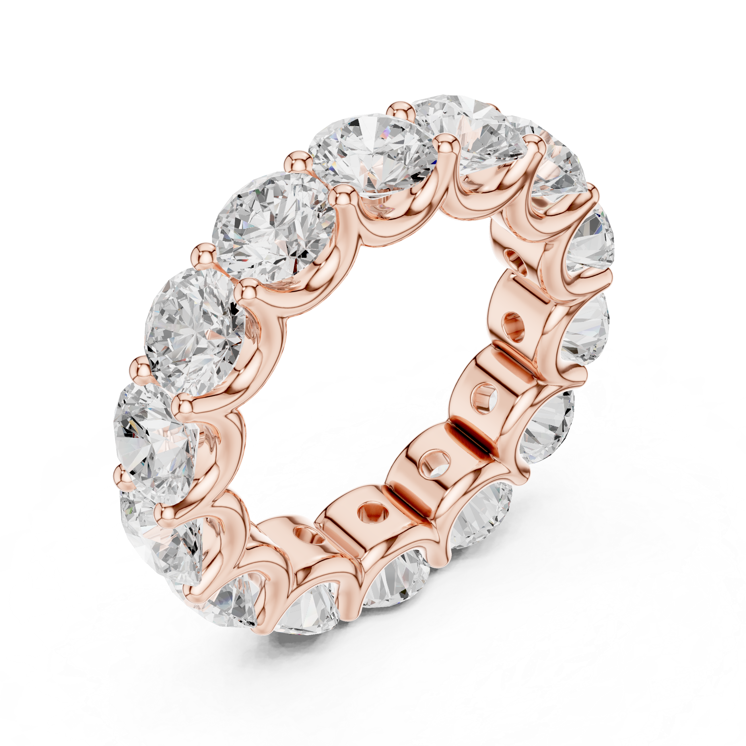Round Diamond Eternity Wedding Band