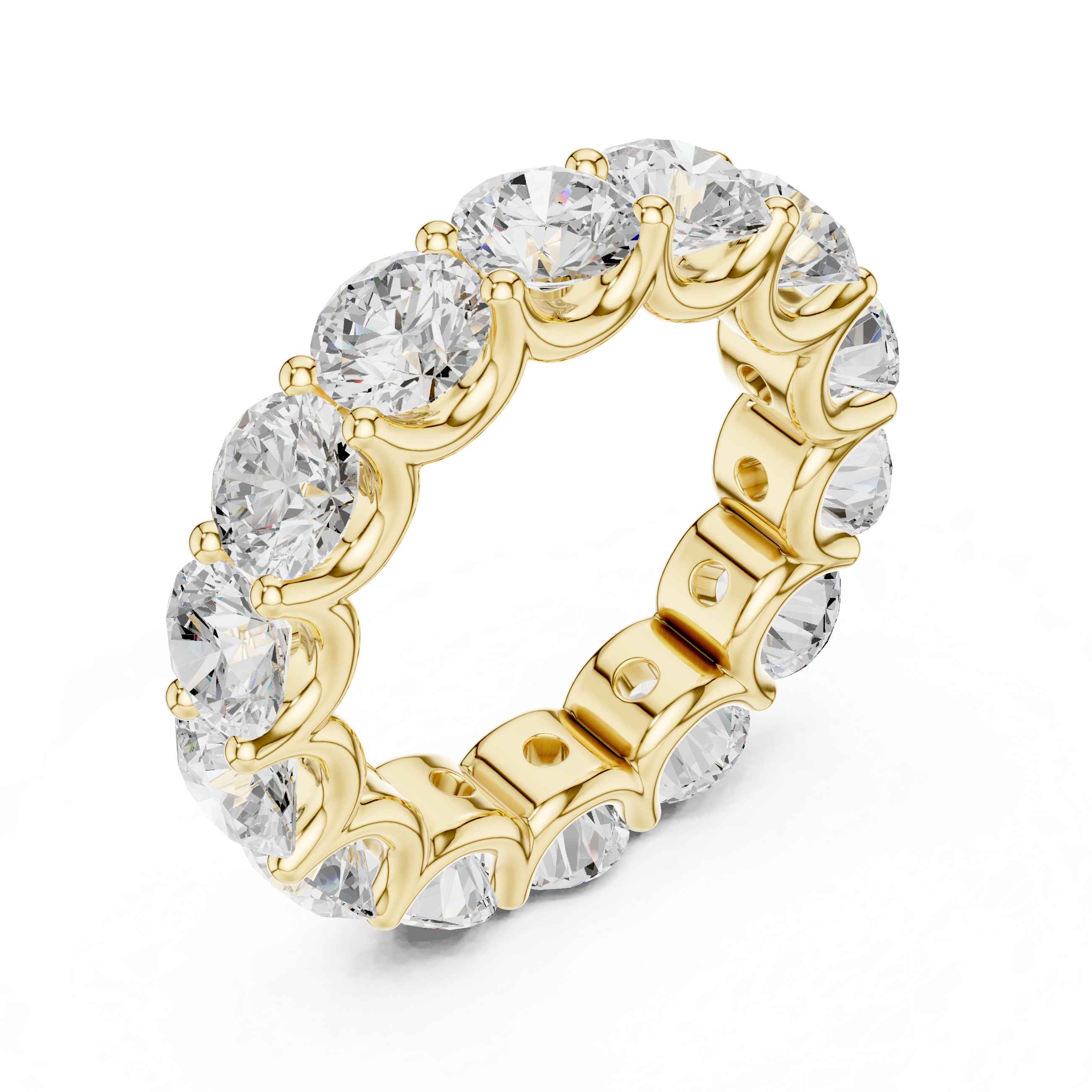 Round Diamond Eternity Wedding Band