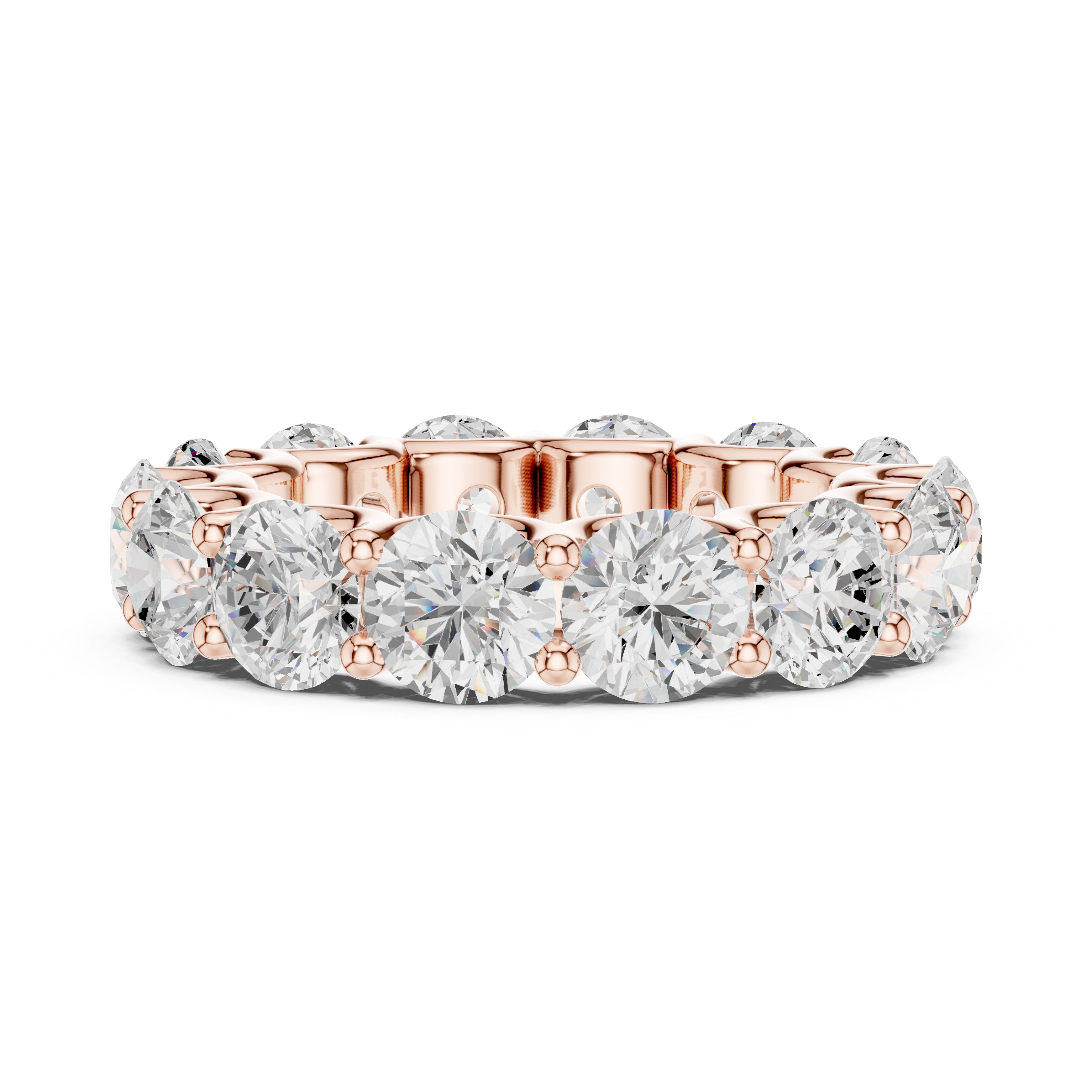 Round Diamond Eternity Wedding Band
