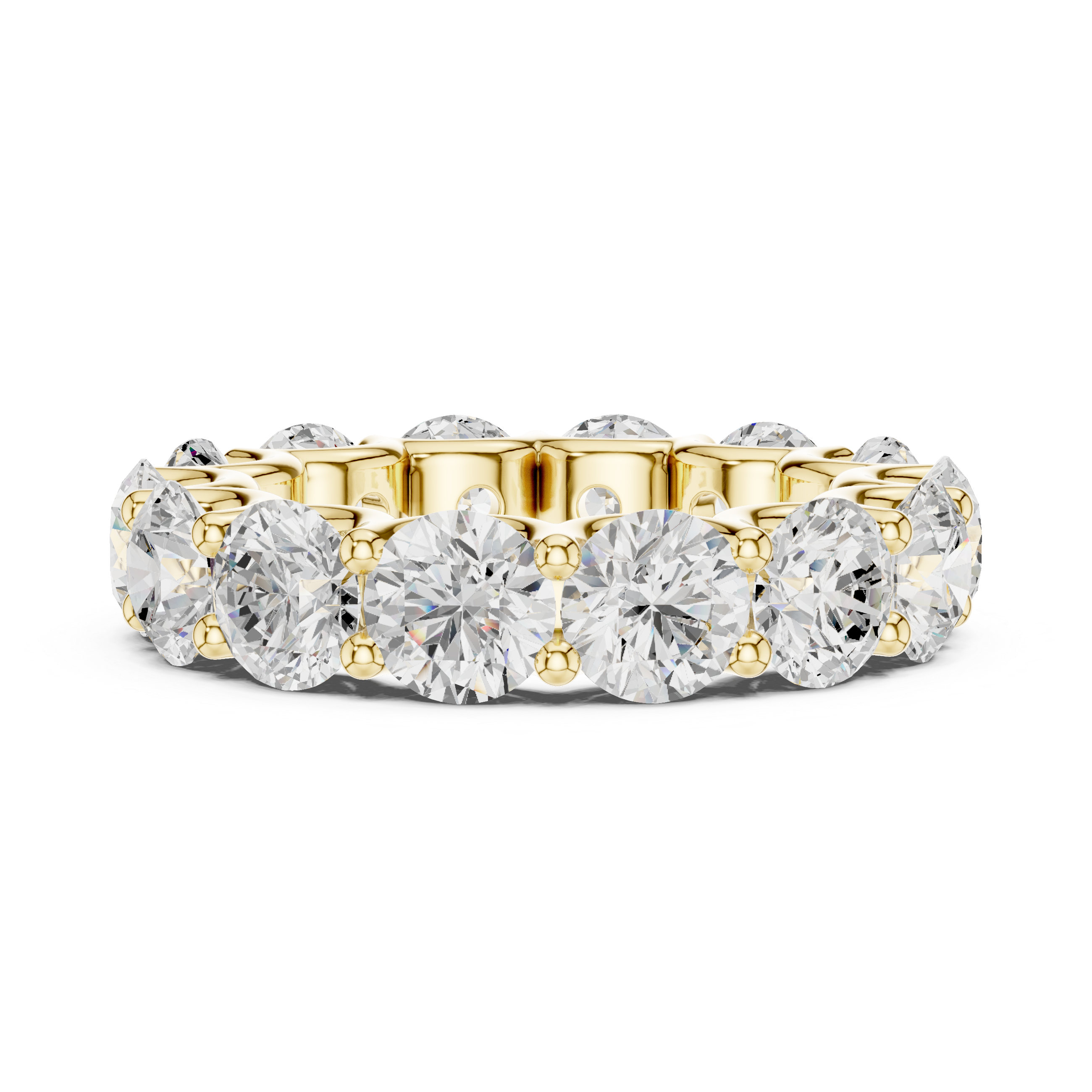 Round Diamond Eternity Wedding Band