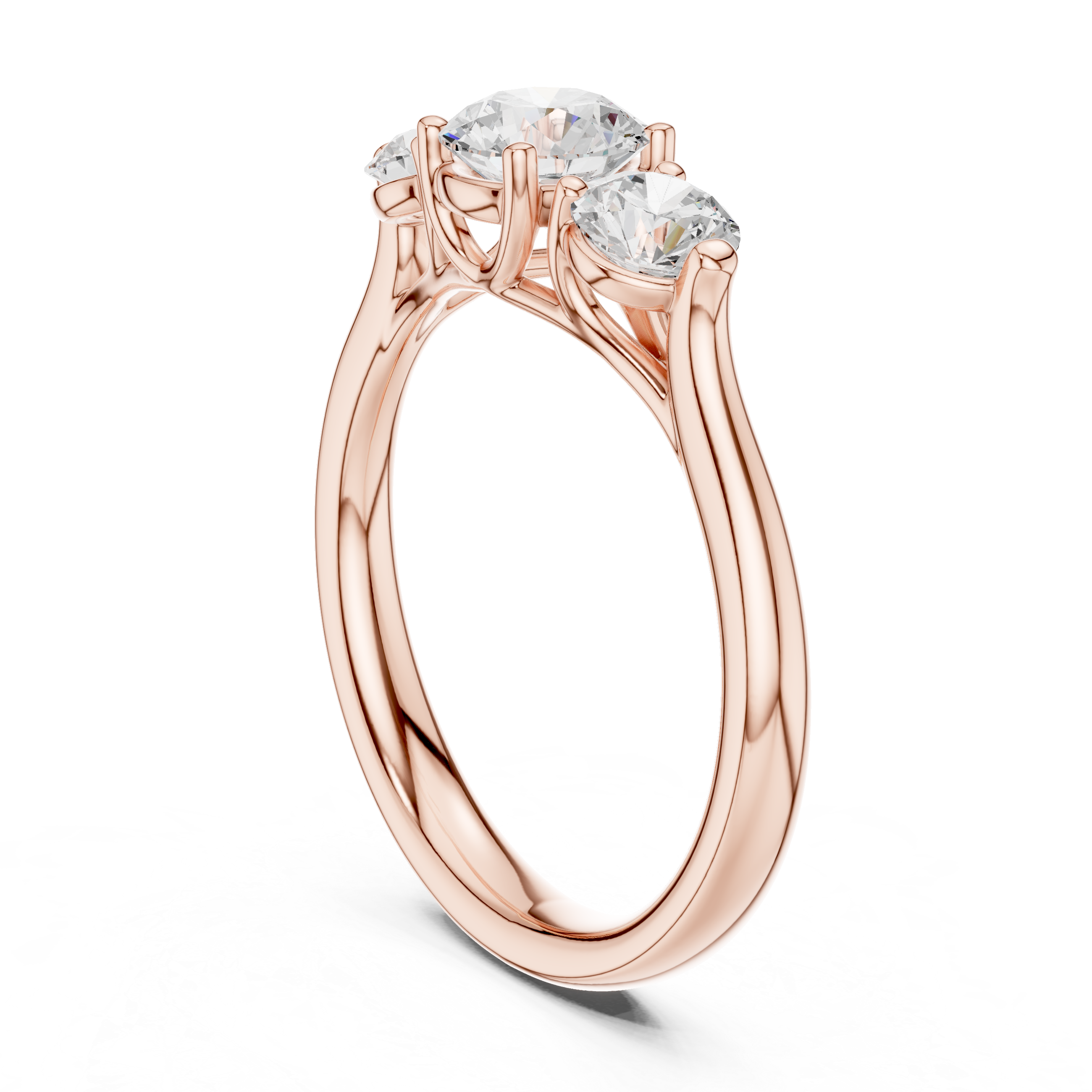 Classic Three Stone Diamond Engagement Ring