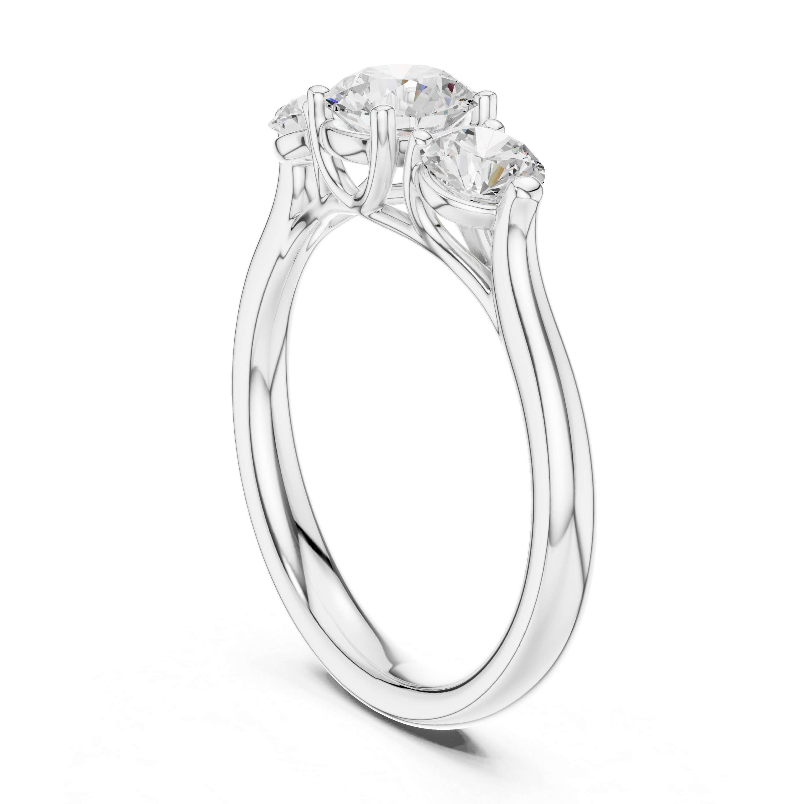 Classic Three Stone Diamond Engagement Ring