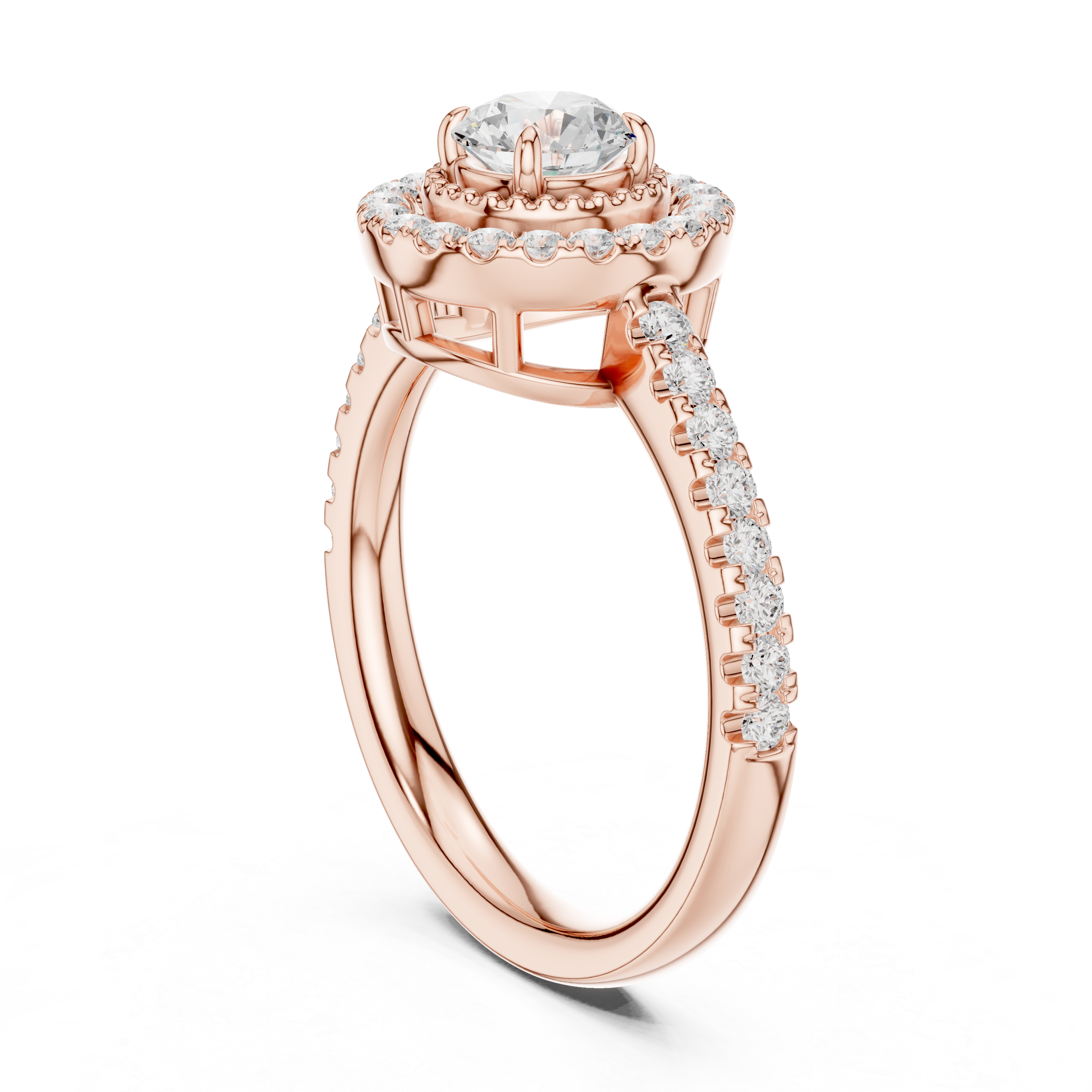 Vintage Double Halo Diamond Engagement Ring