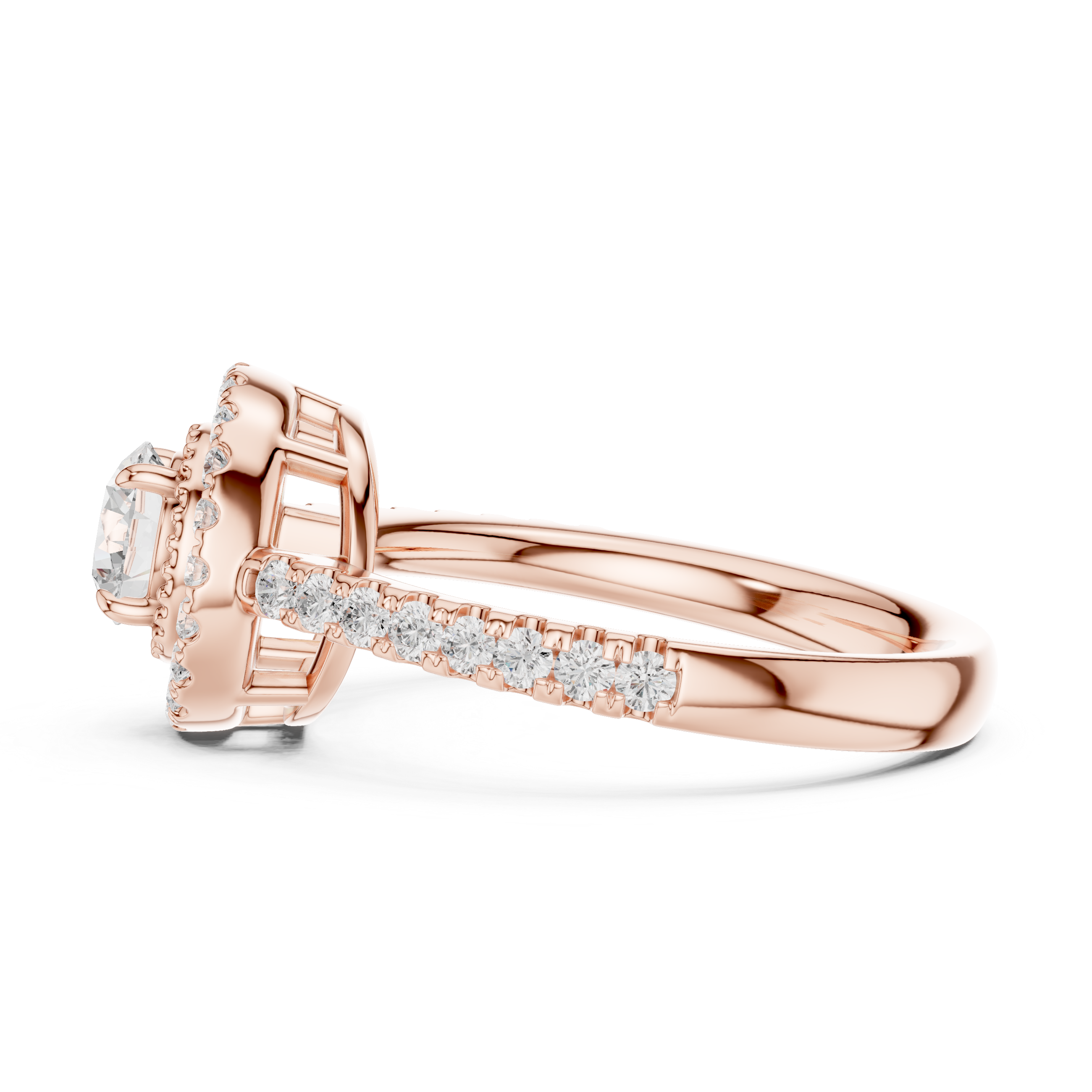 Vintage Double Halo Diamond Engagement Ring