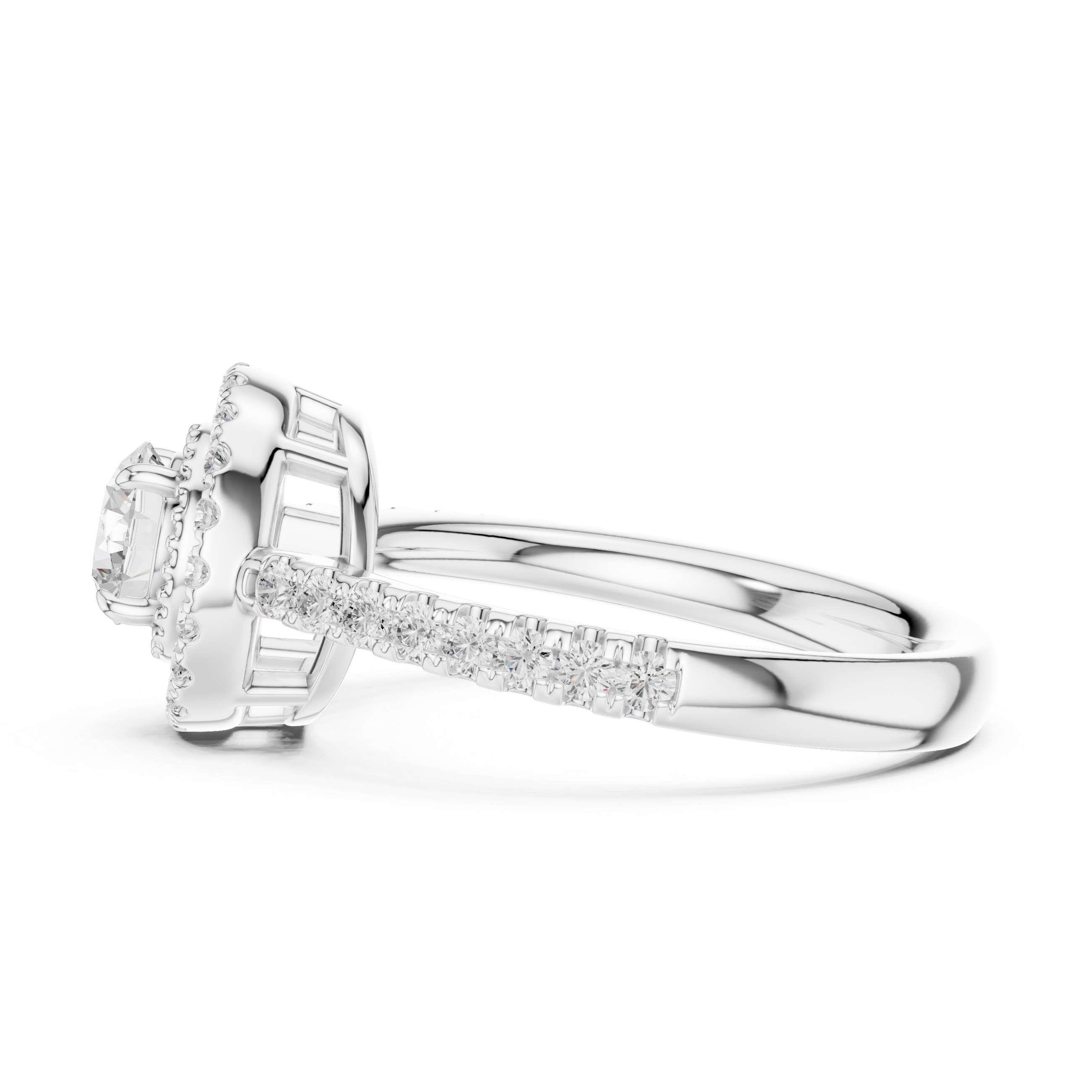 Vintage Double Halo Diamond Engagement Ring