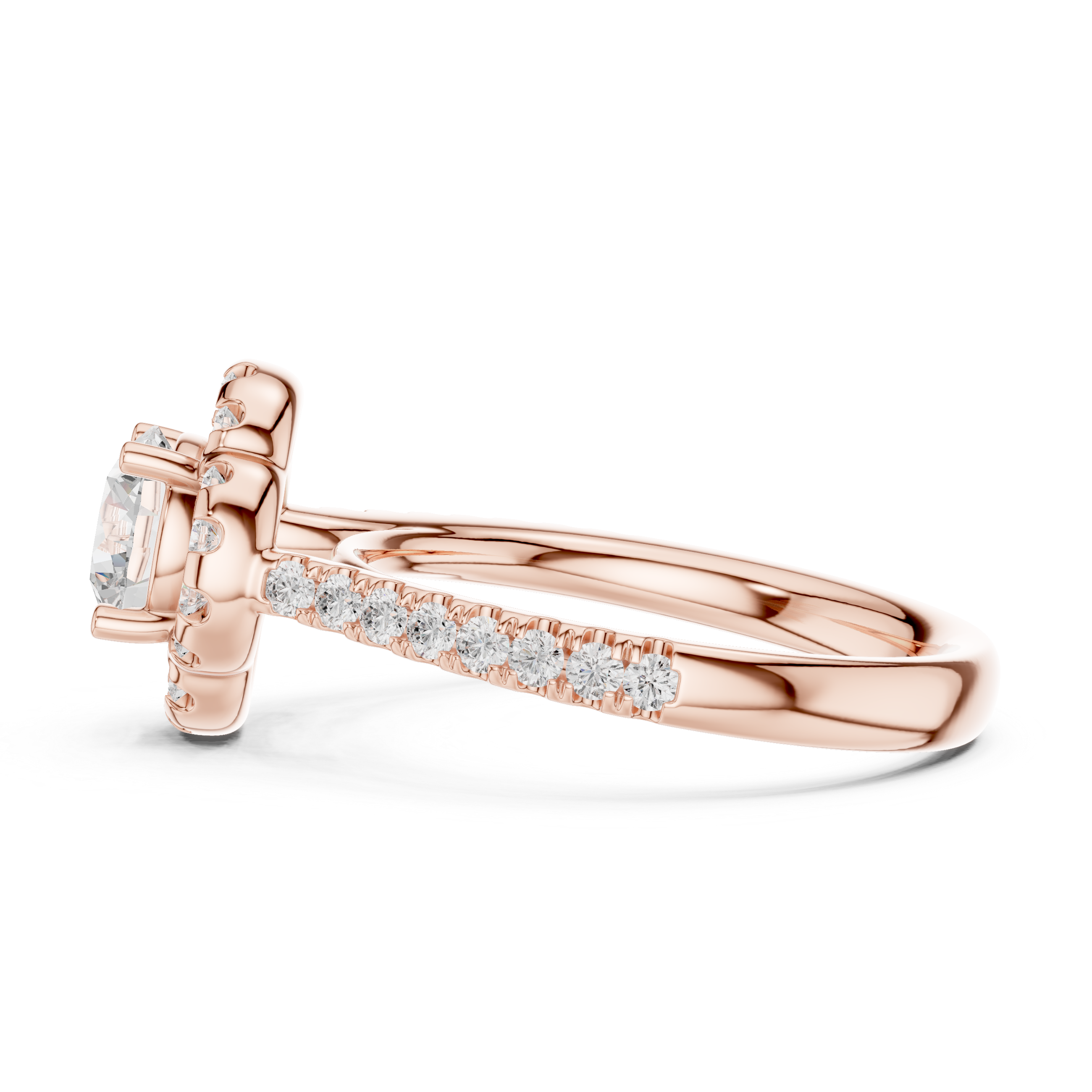Round Halo Diamond Engagement Ring