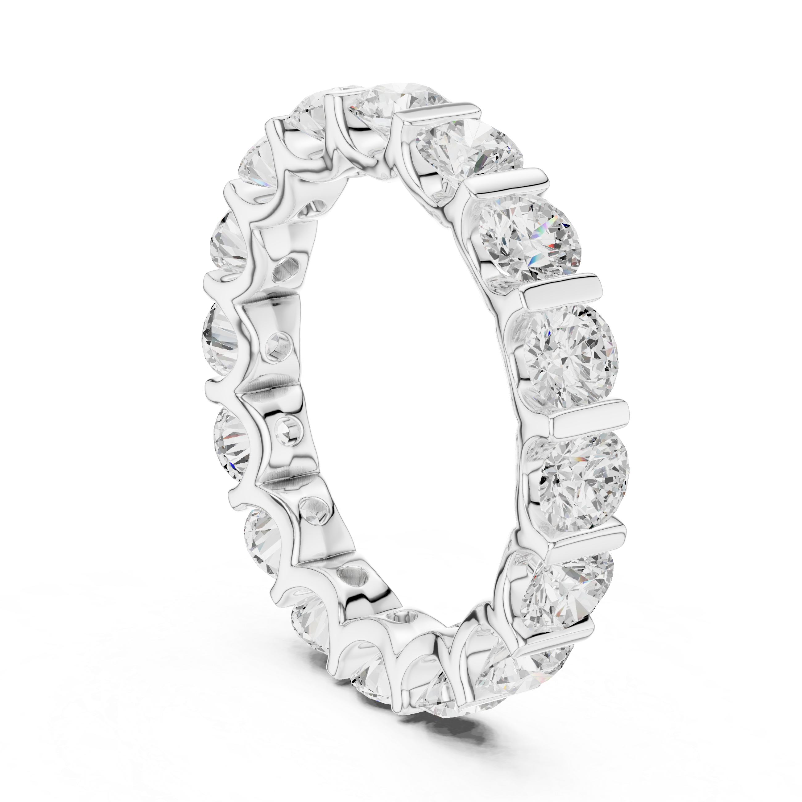 Round Diamond Eternity Wedding Band