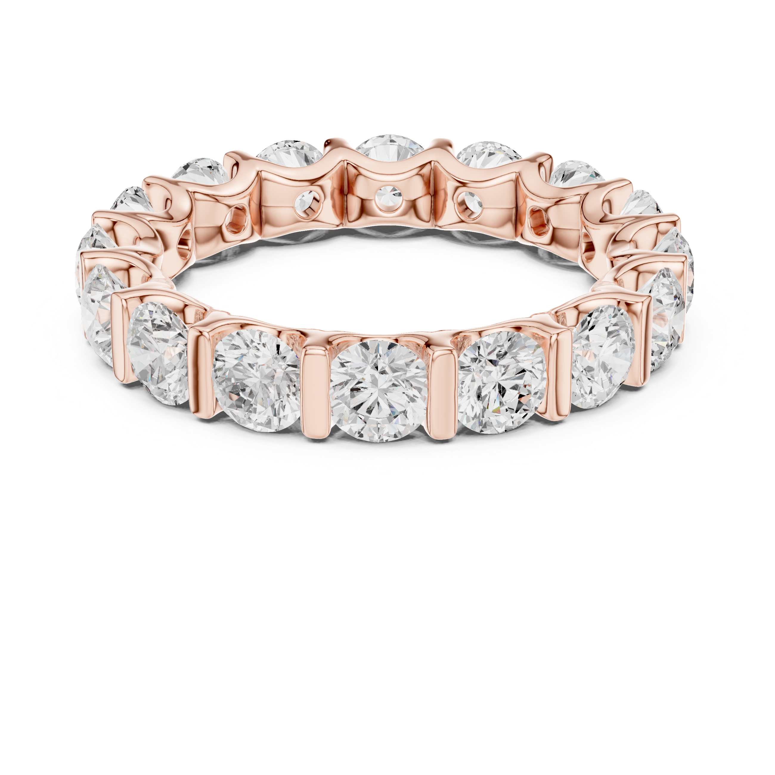 Round Diamond Eternity Wedding Band