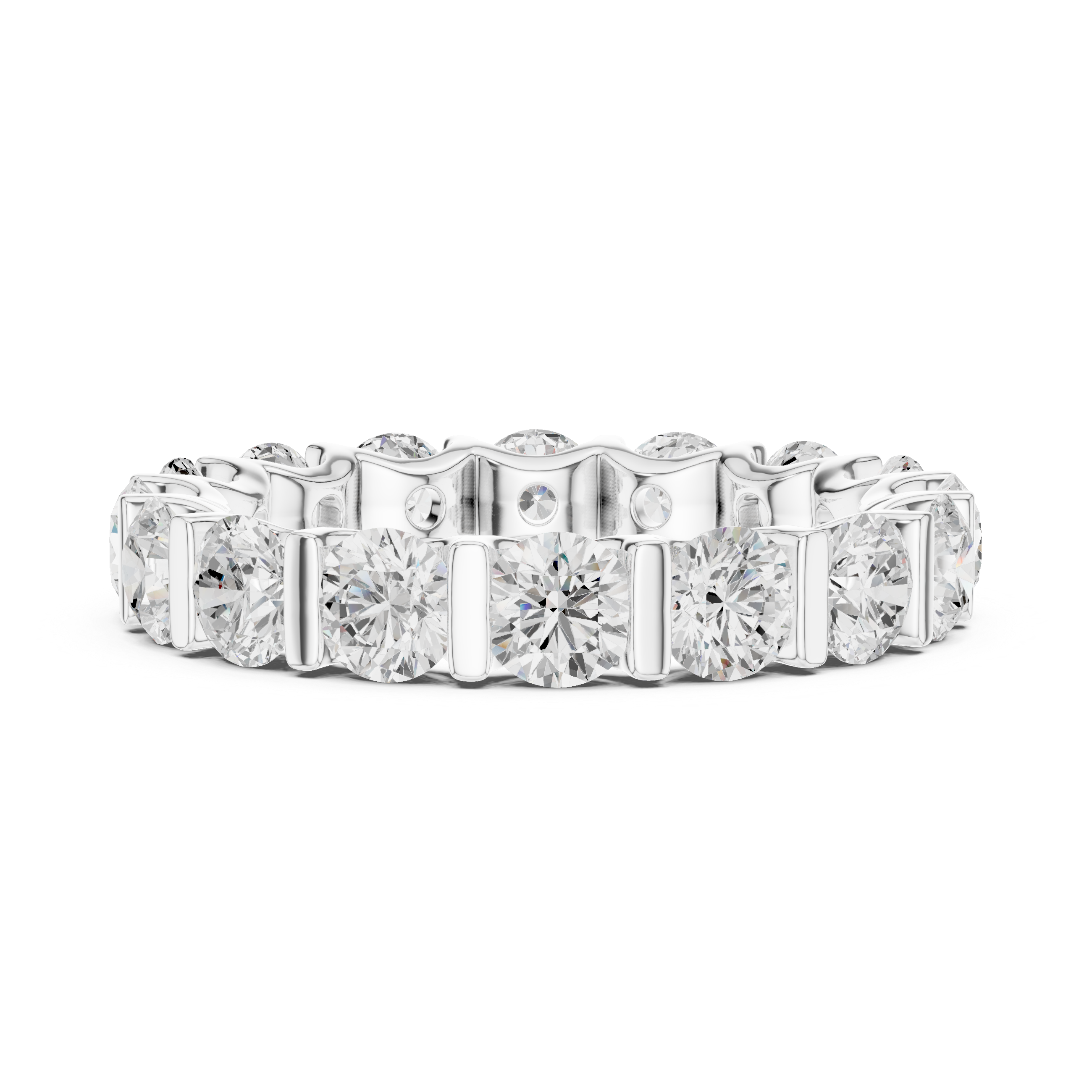 Round Diamond Eternity Wedding Band