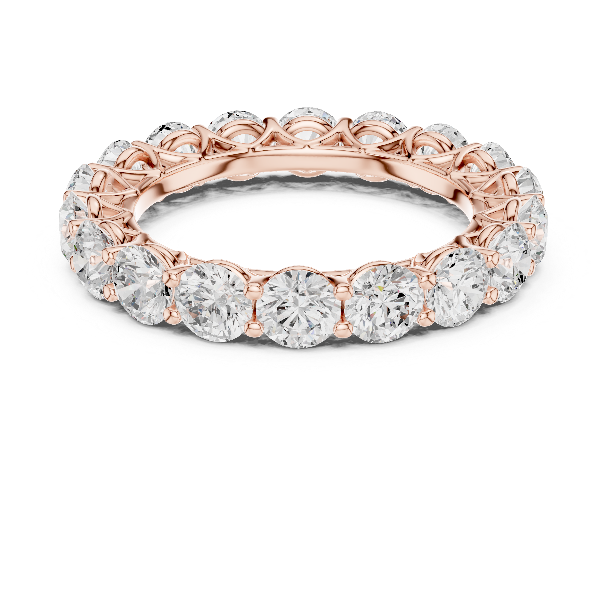 Round Diamond Eternity Wedding Band