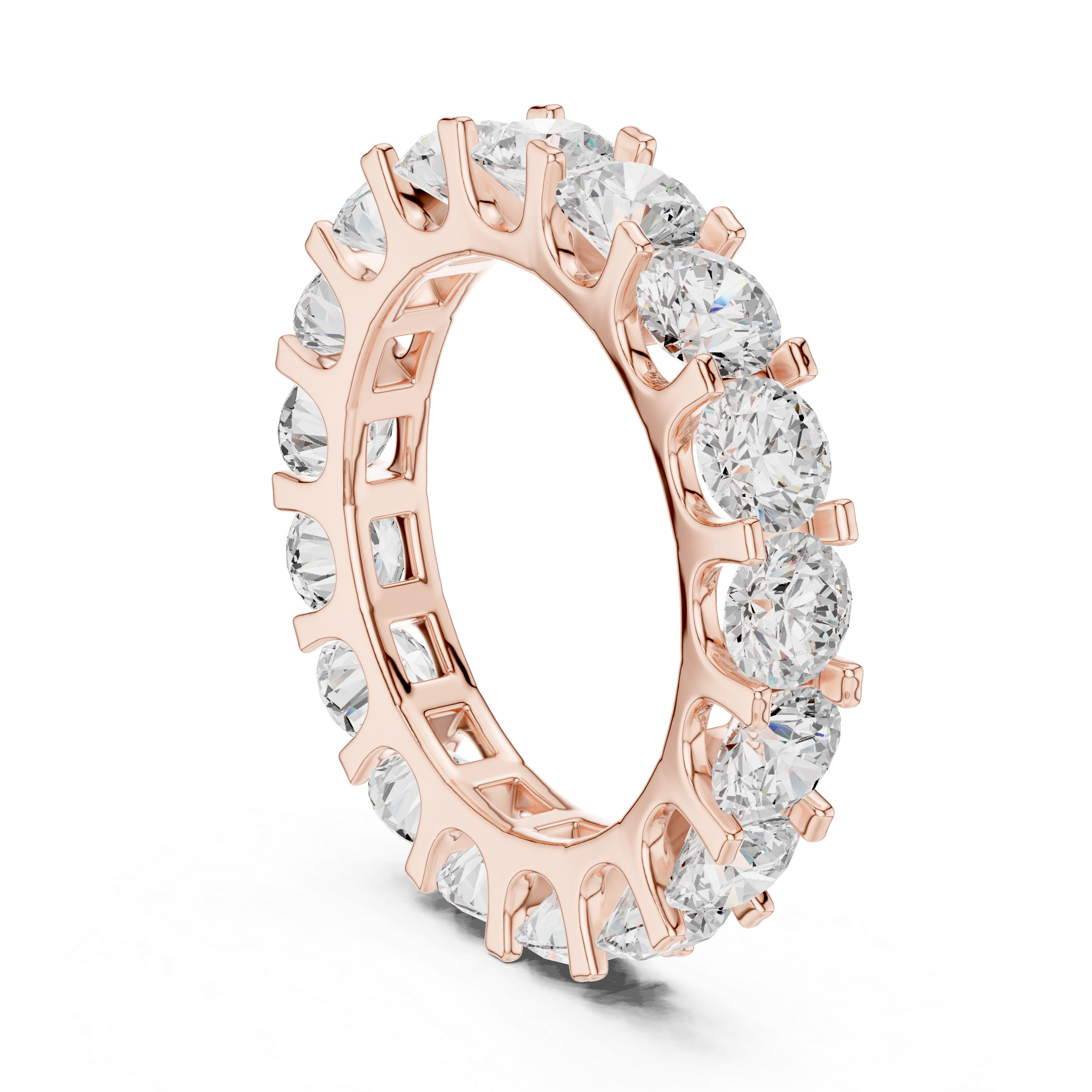 Round Diamond Eternity Wedding Band