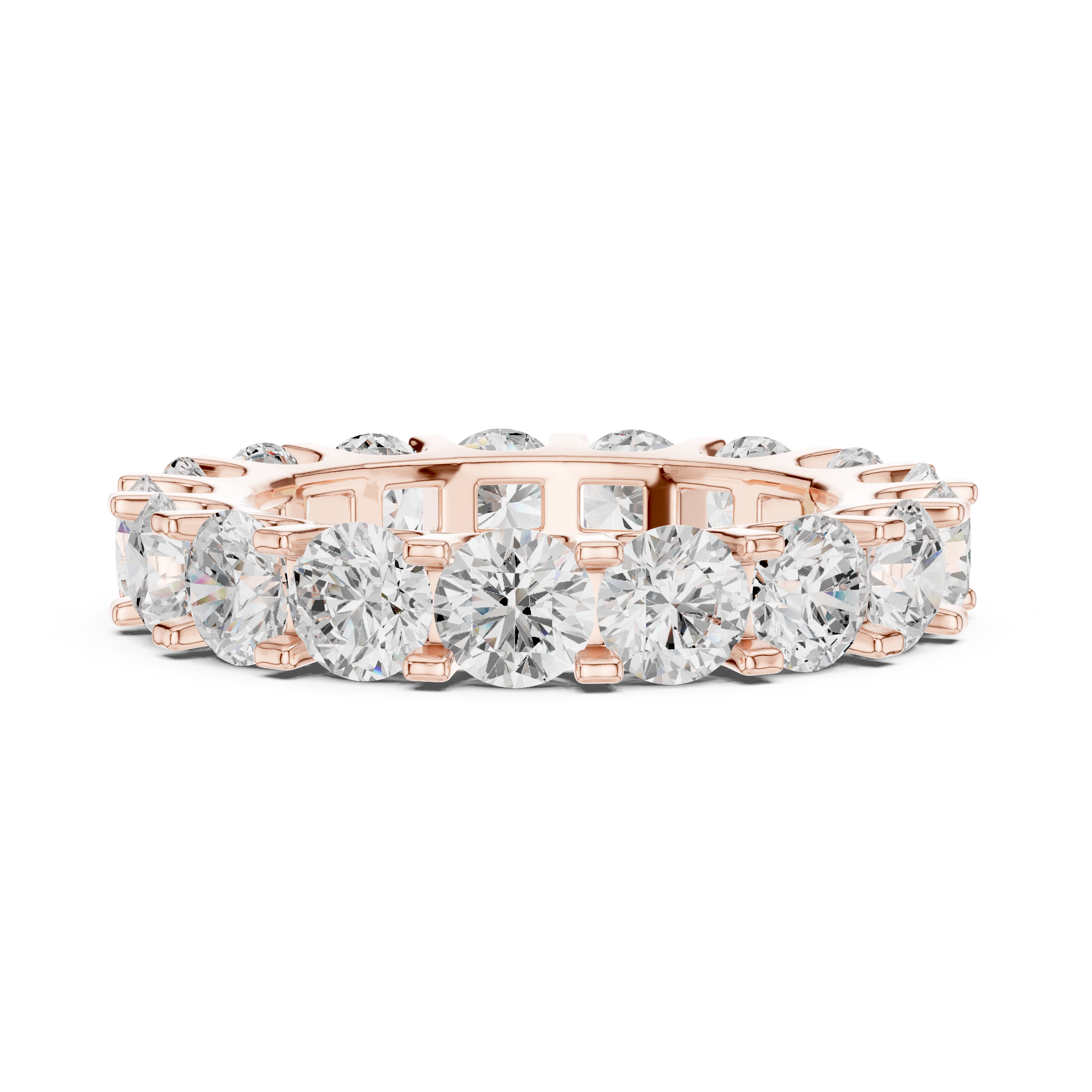 Round Diamond Eternity Wedding Band