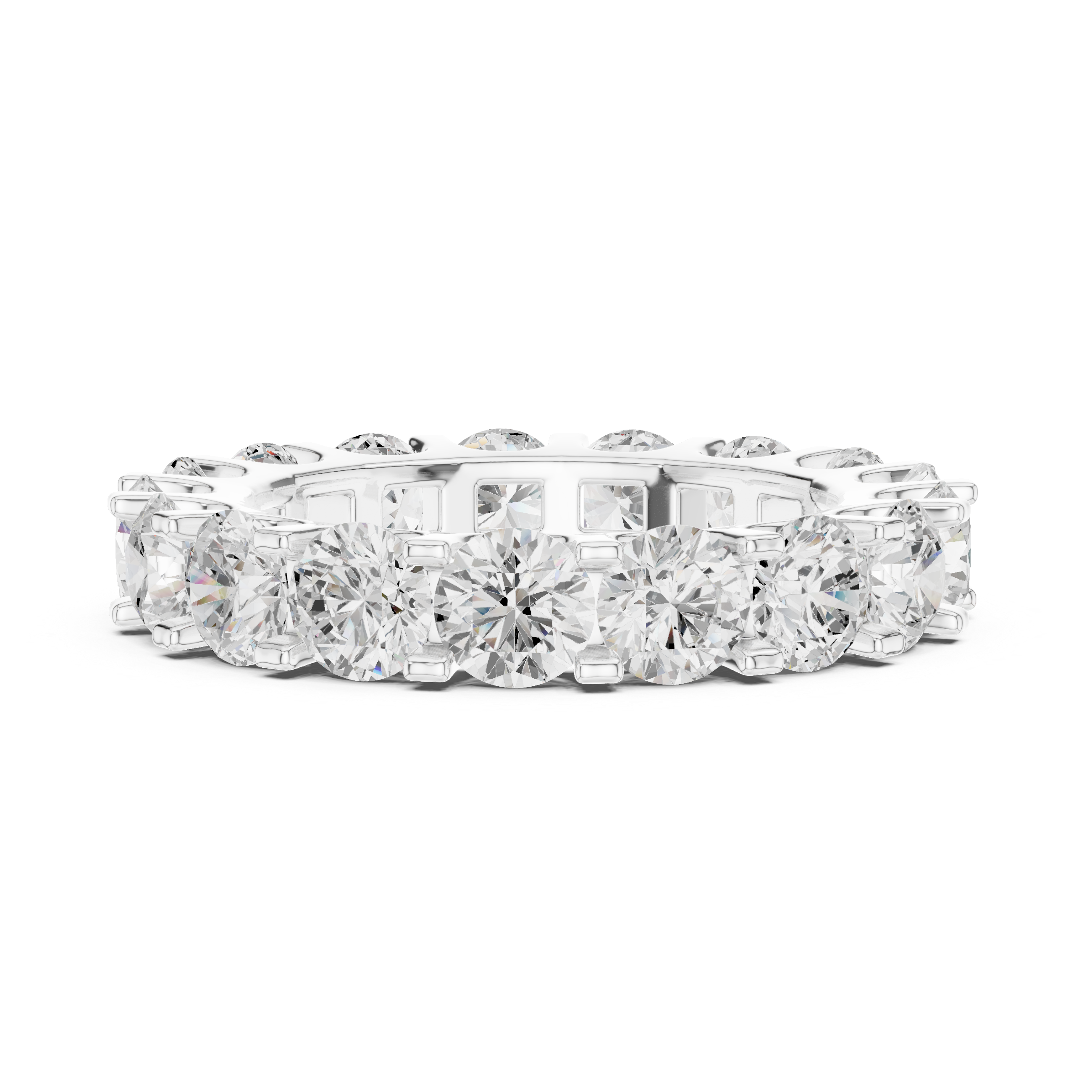 Round Diamond Eternity Wedding Band