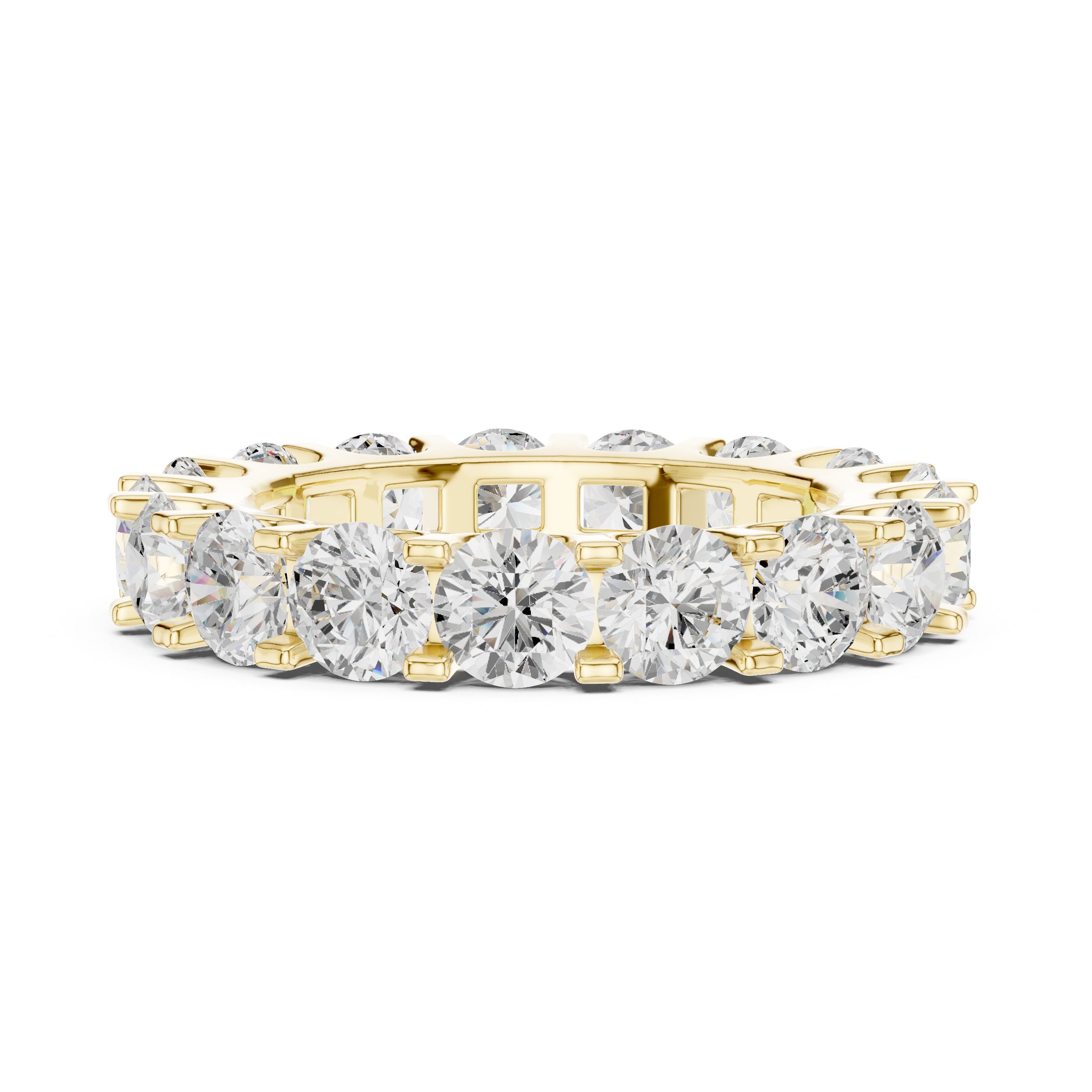 Round Diamond Eternity Wedding Band
