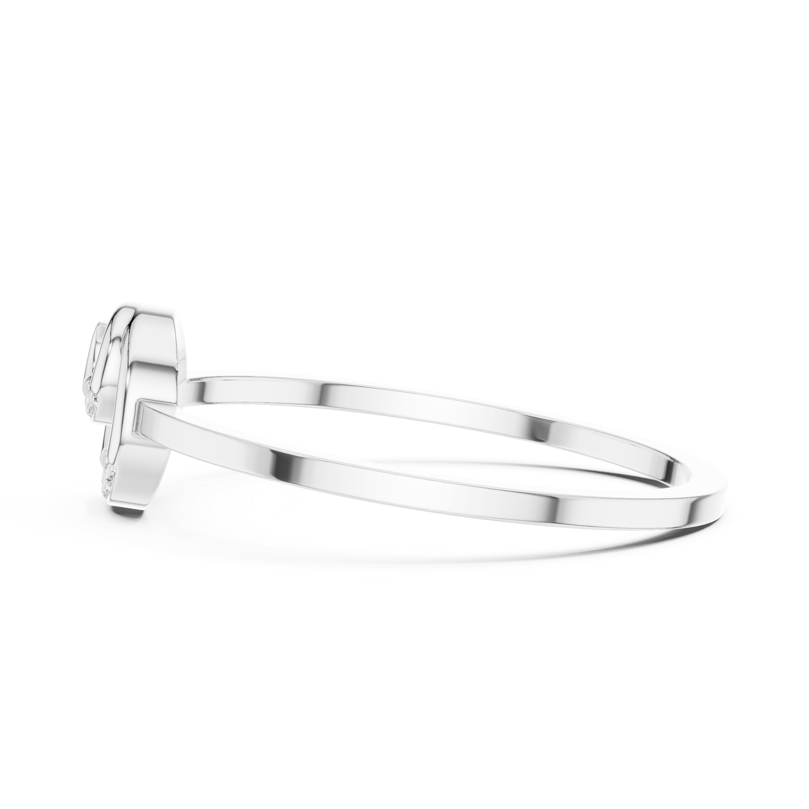 Minimalist Diamond Spiral Ring