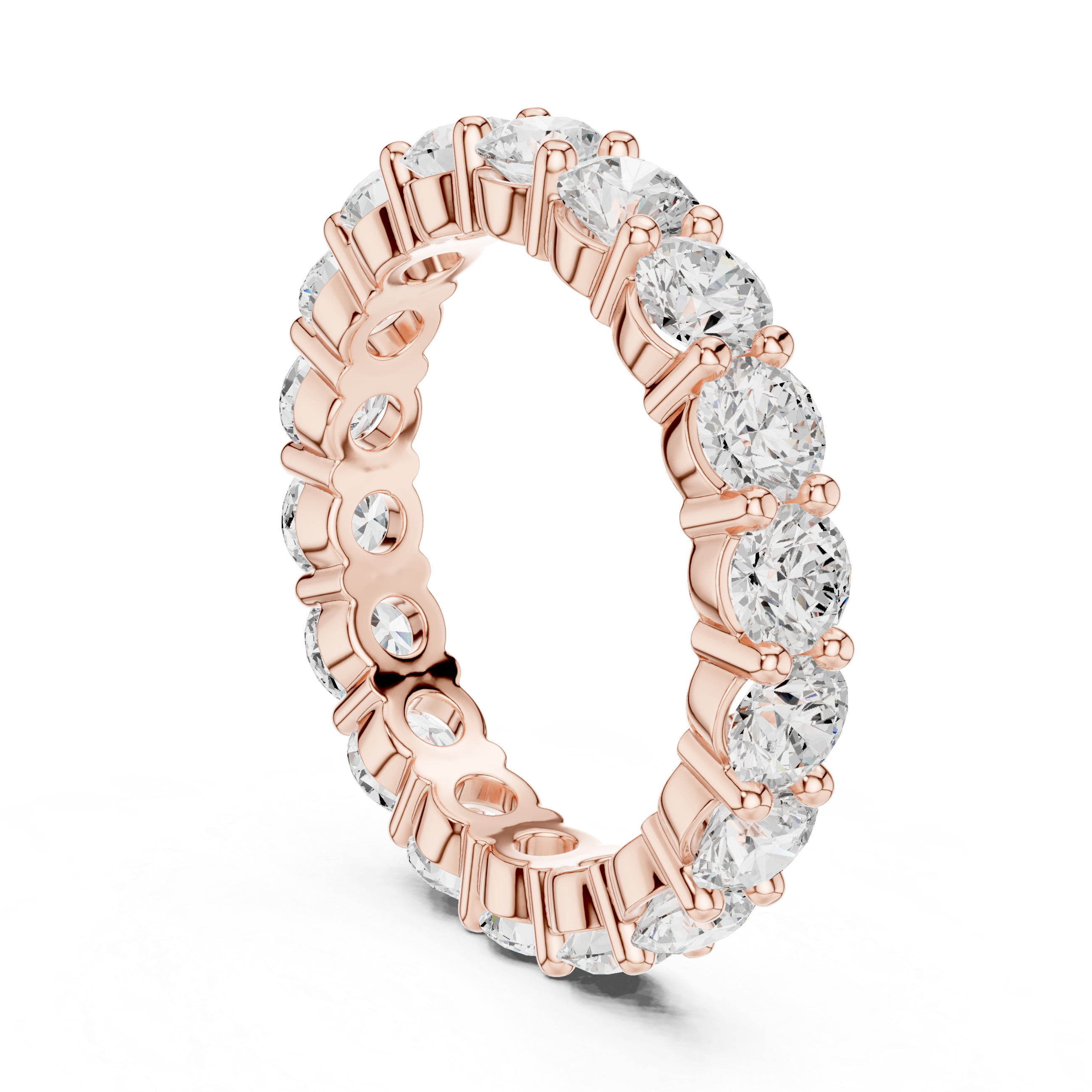 Round Diamond Eternity Wedding Band