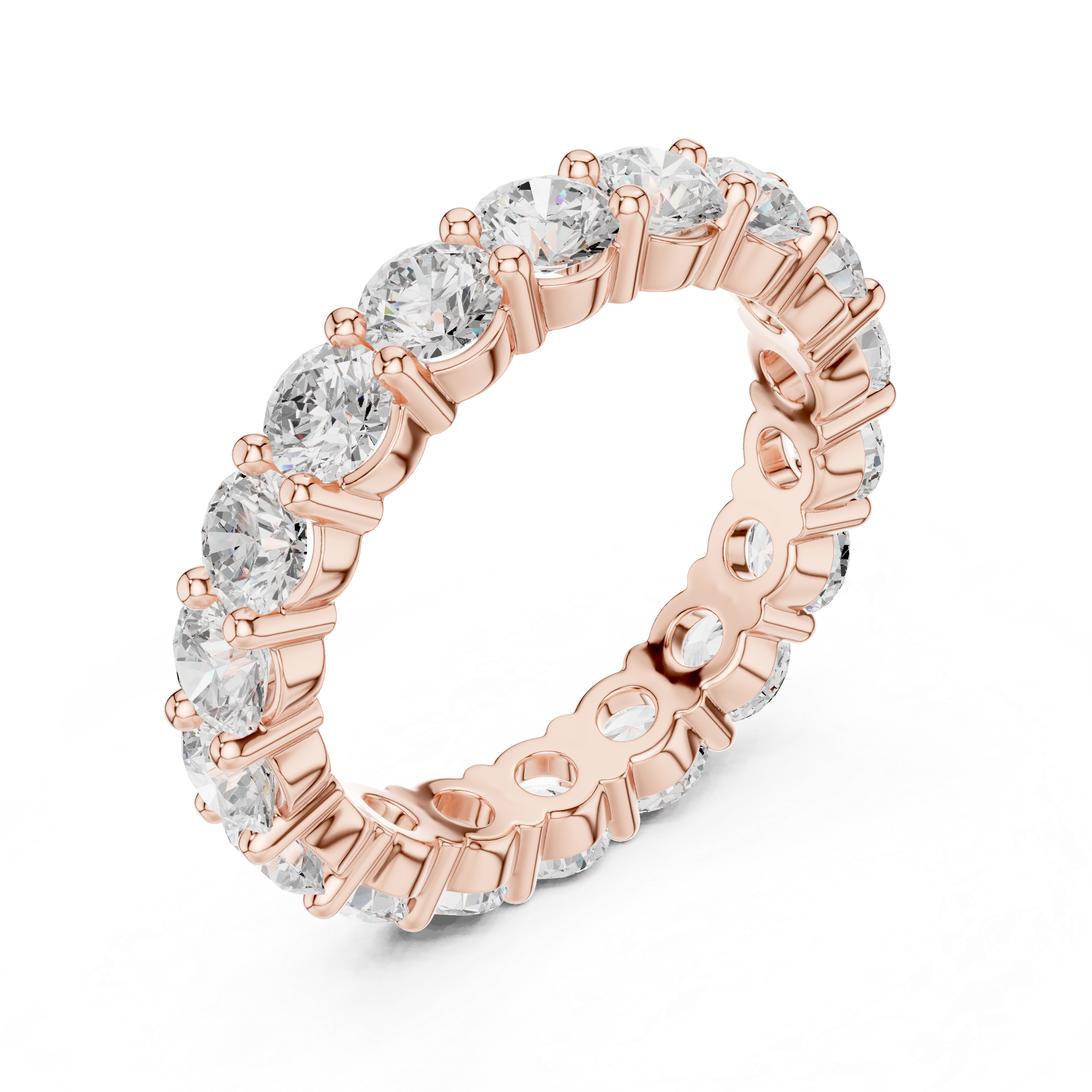 Round Diamond Eternity Wedding Band