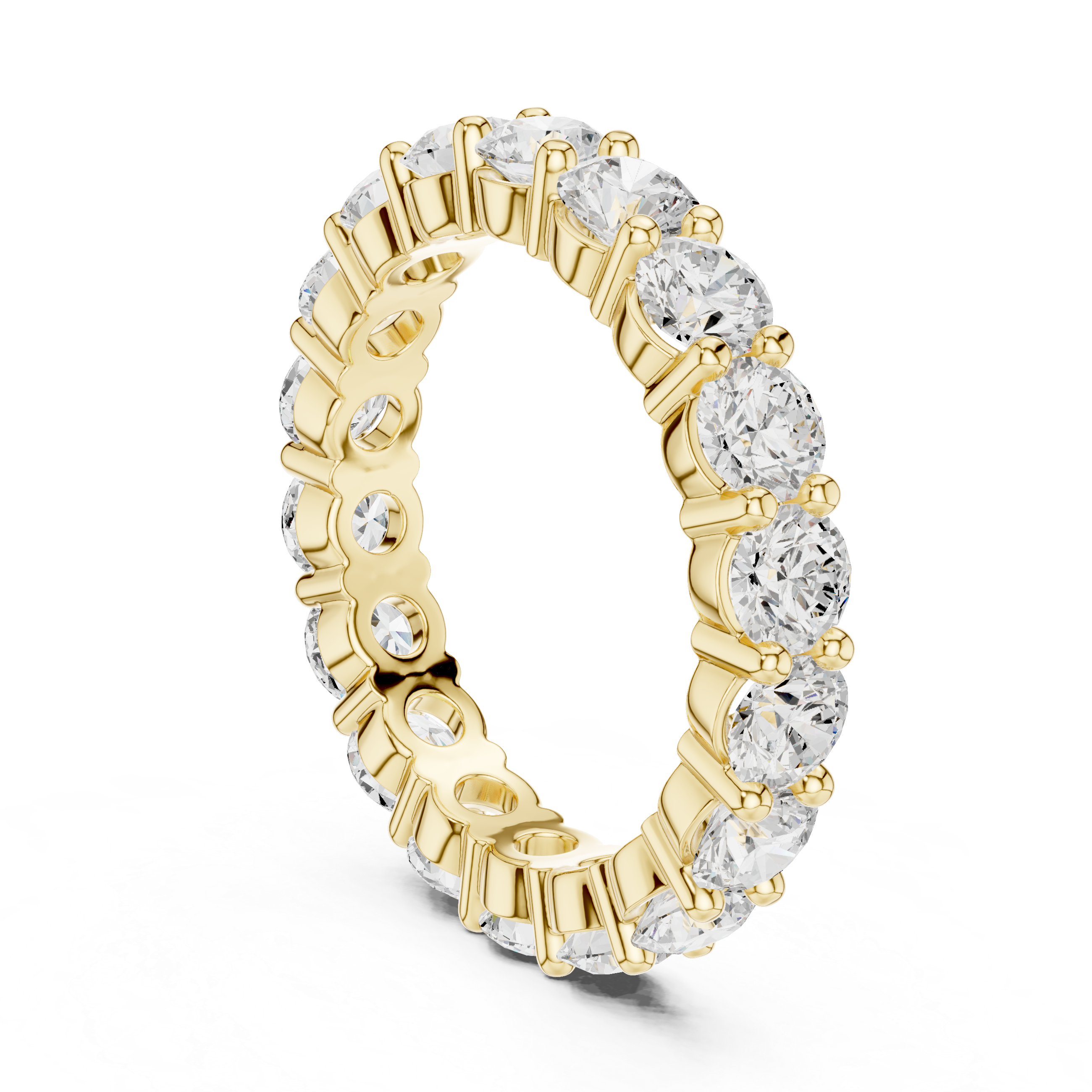 Round Diamond Eternity Wedding Band