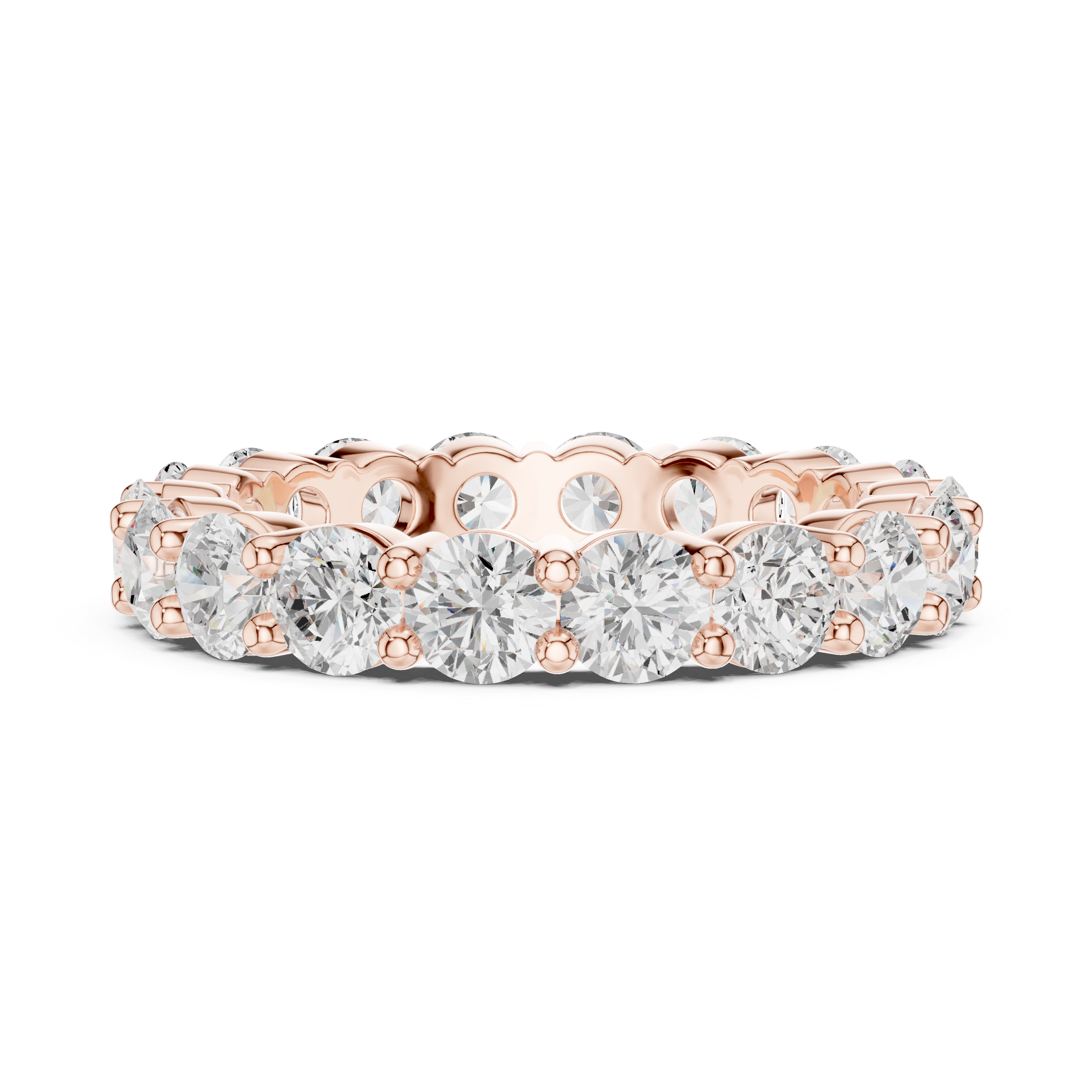 Round Diamond Eternity Wedding Band
