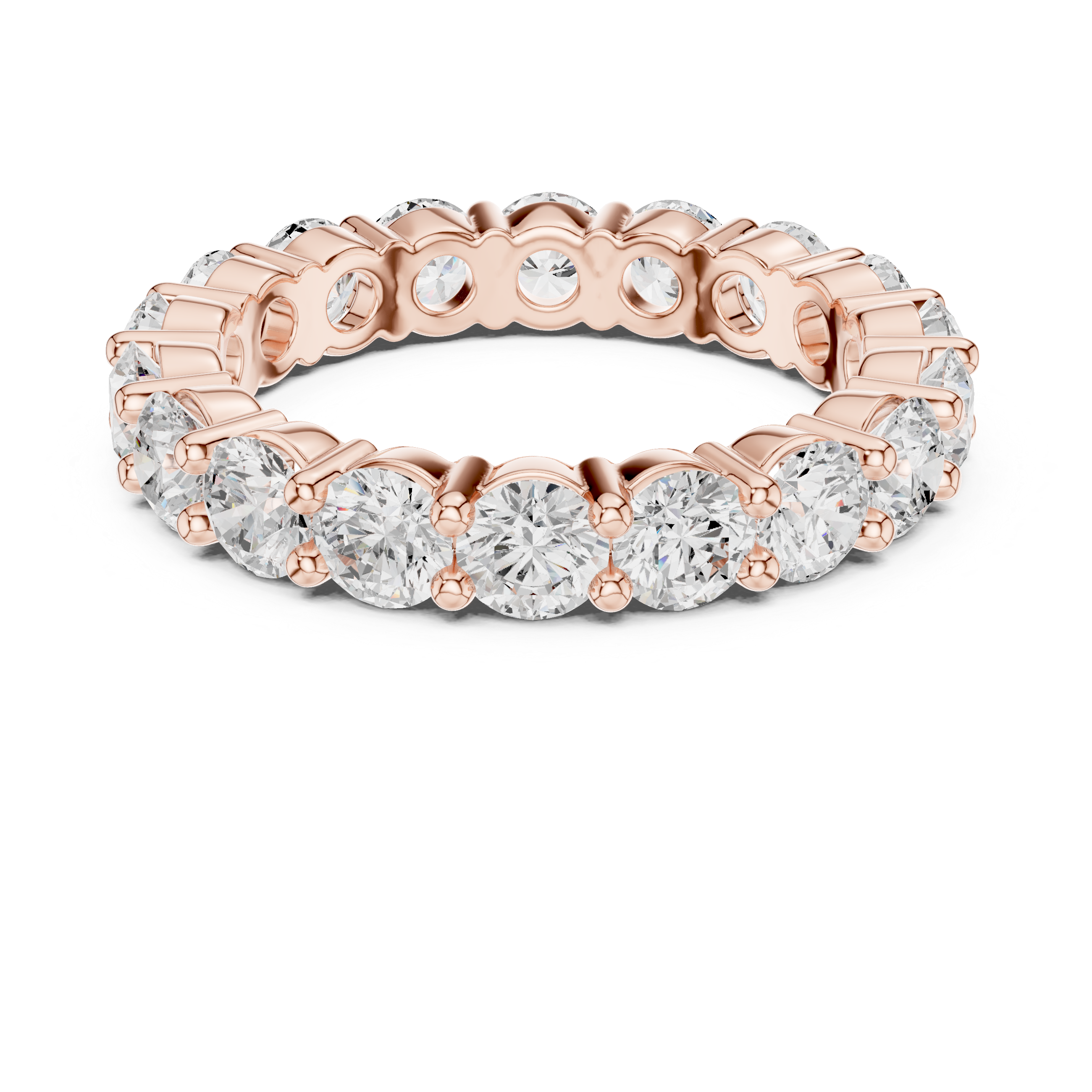 Round Diamond Eternity Wedding Band