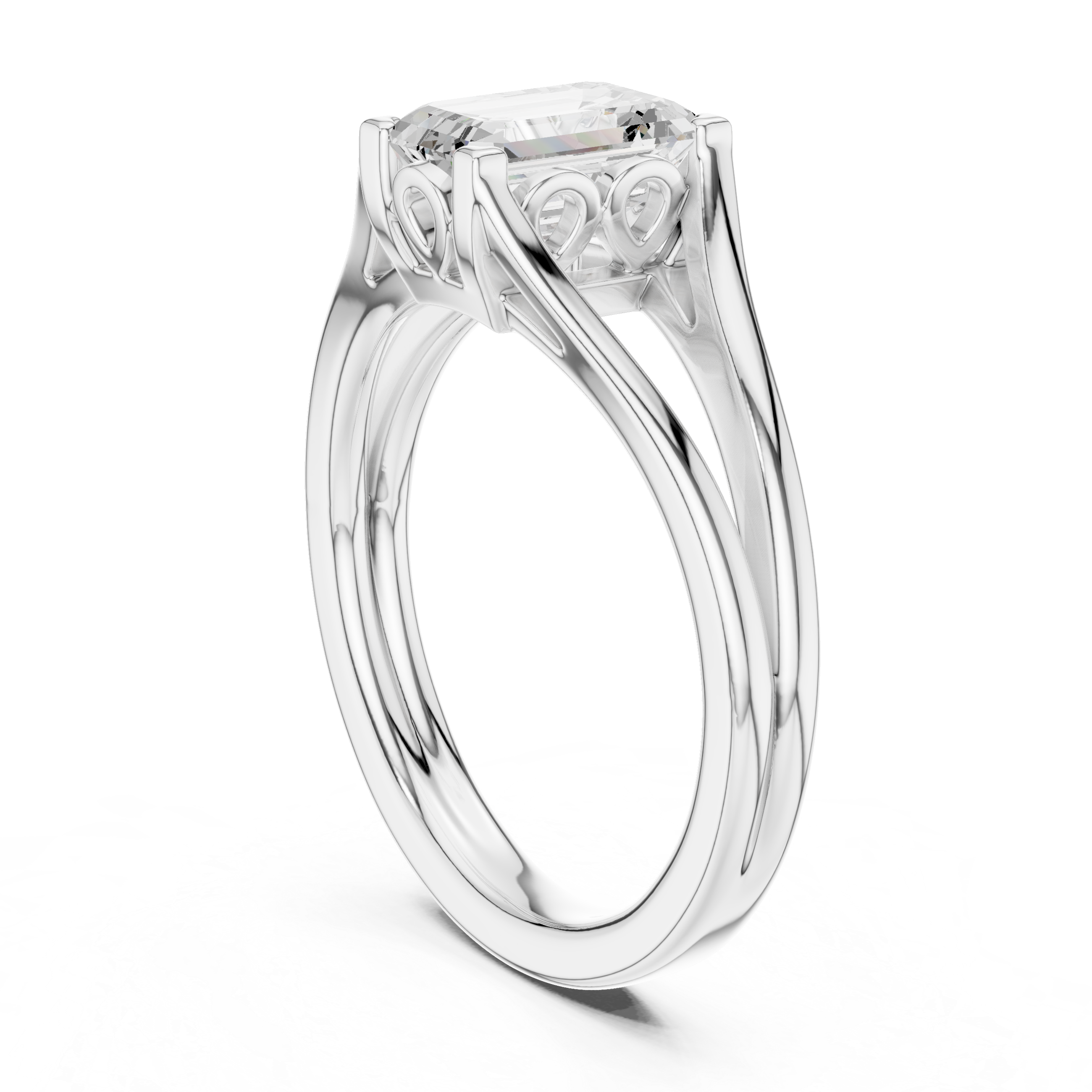 Radiant Cut Solitaire Engagement Ring