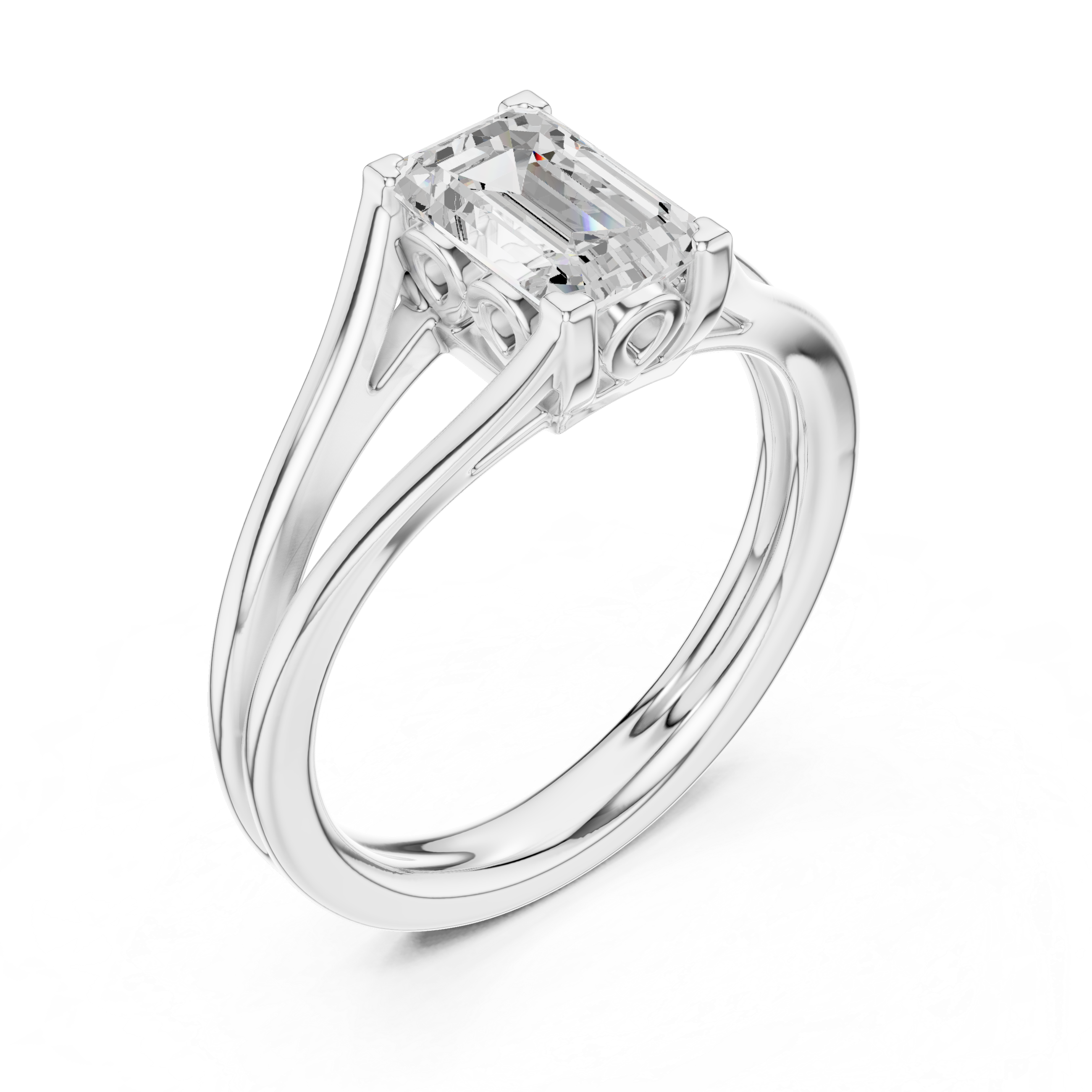 Radiant Cut Solitaire Engagement Ring