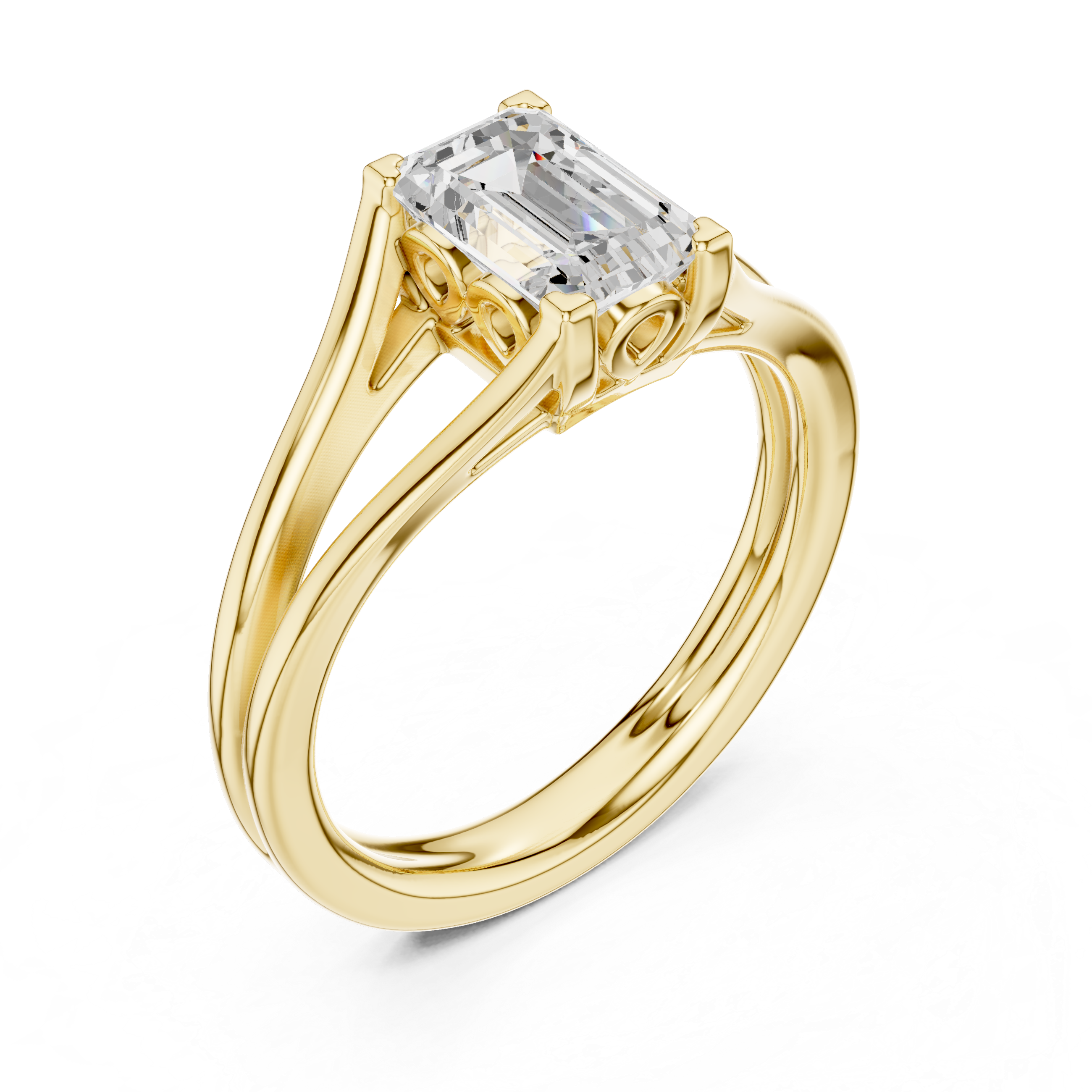 Radiant Cut Solitaire Engagement Ring
