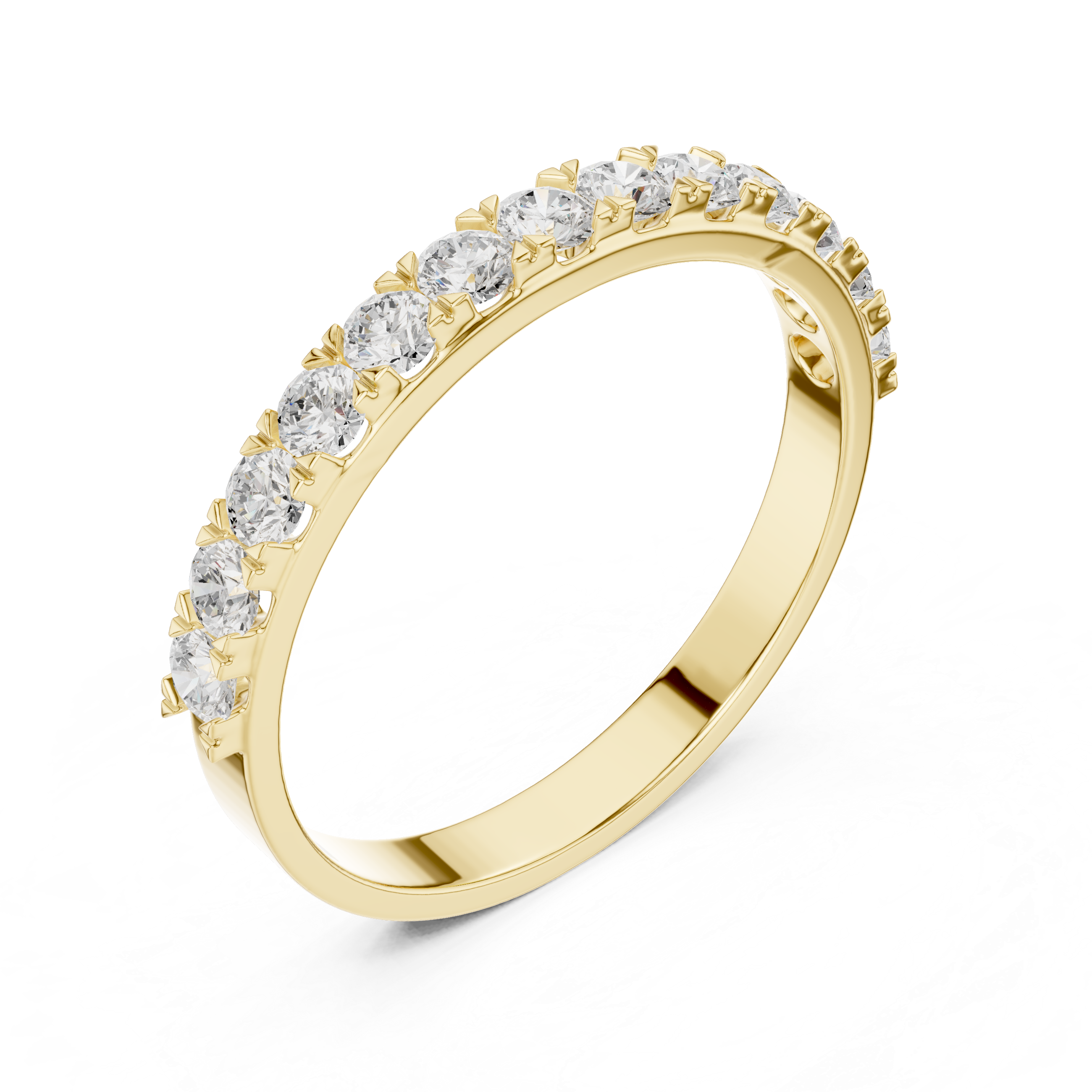 Round Diamond Half Eternity Ring