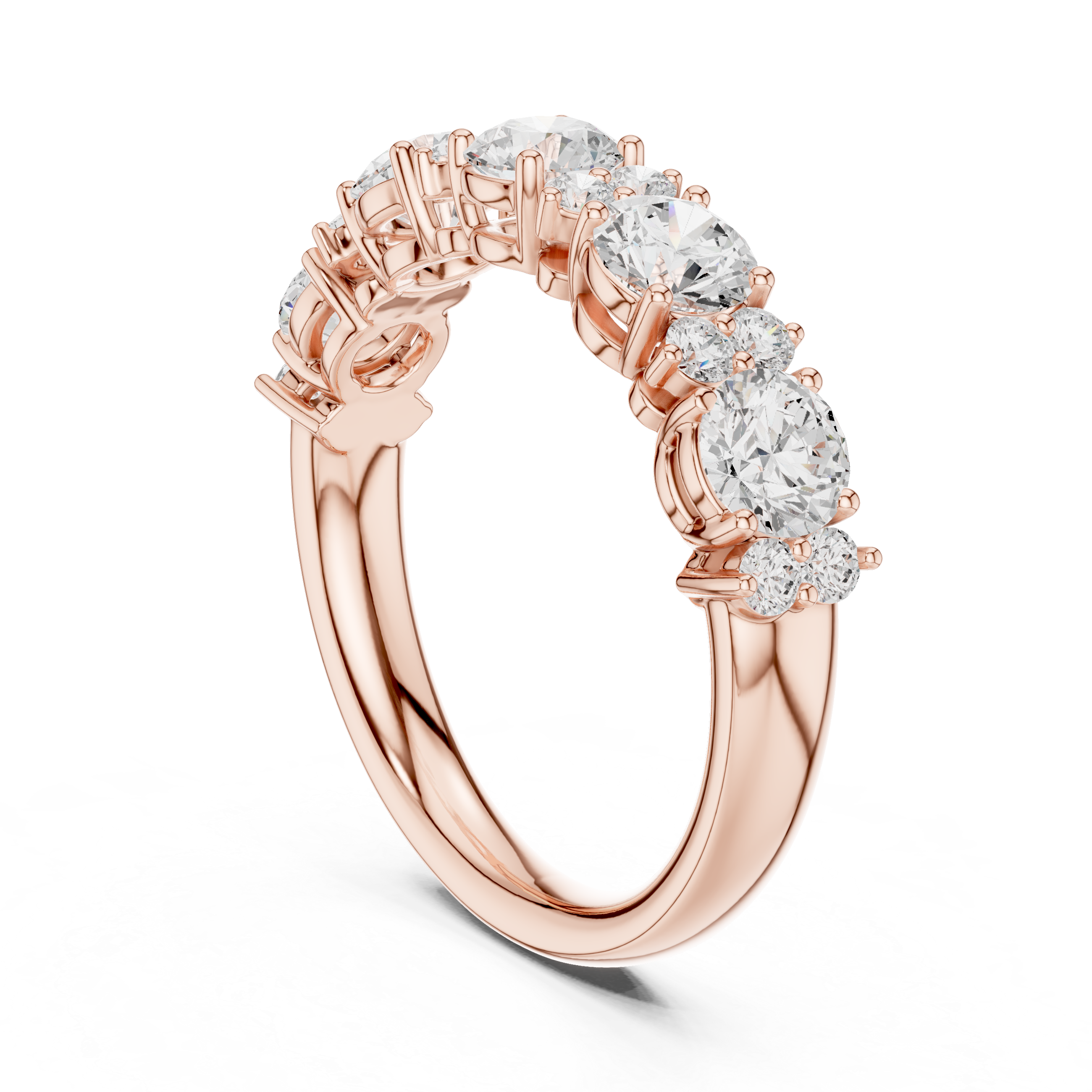 Round Diamond Five Stone Anniversary Ring