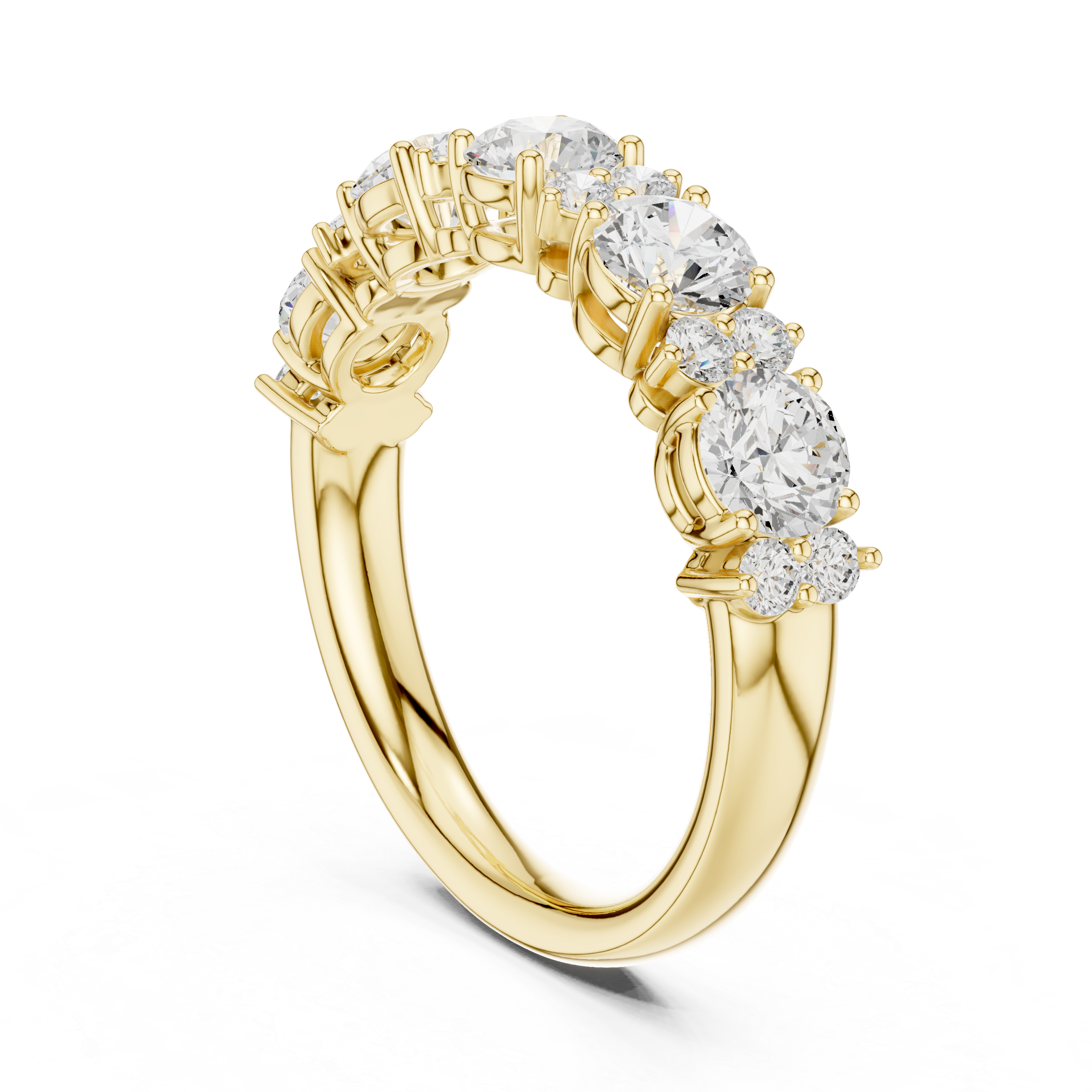 Round Diamond Five Stone Anniversary Ring