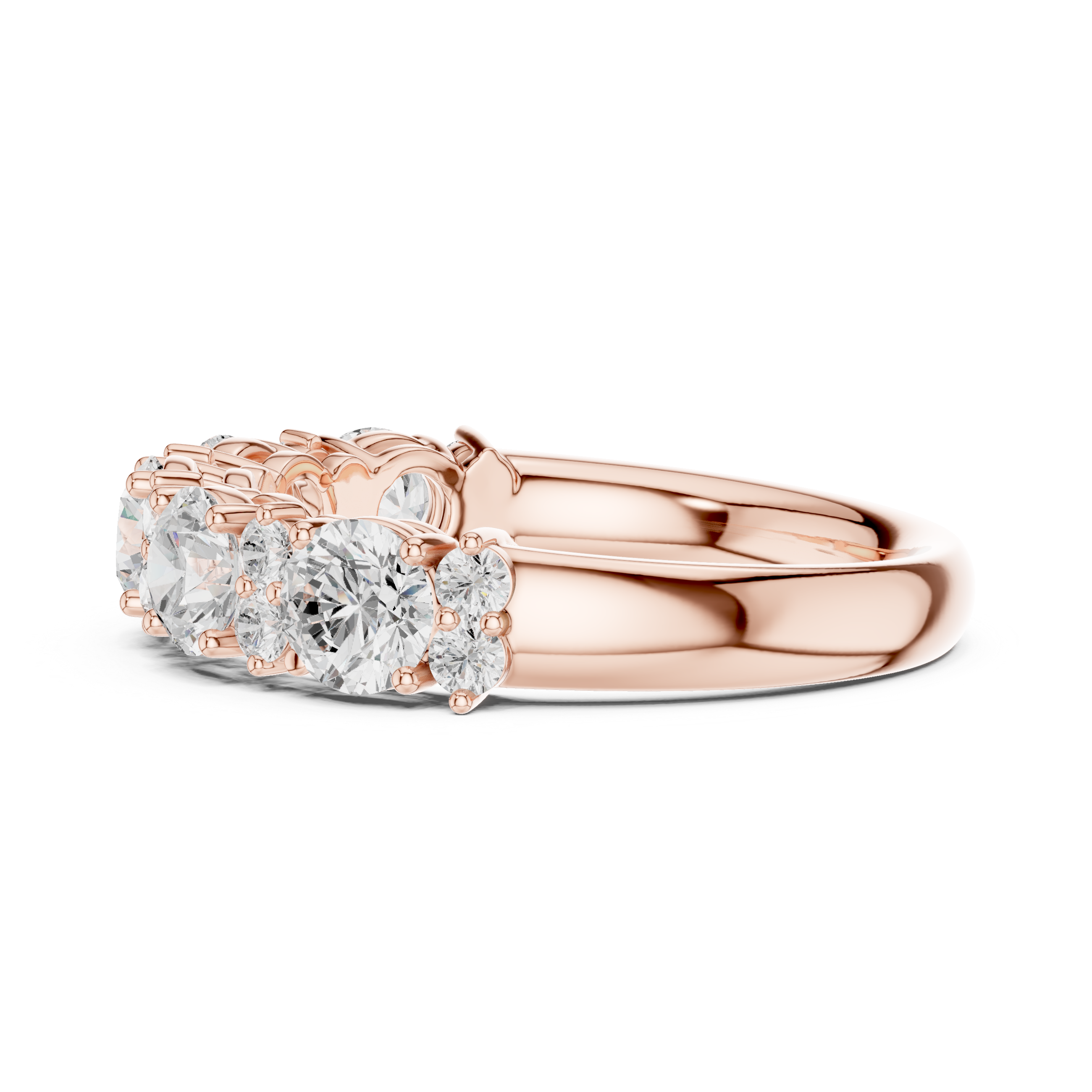 Round Diamond Five Stone Anniversary Ring