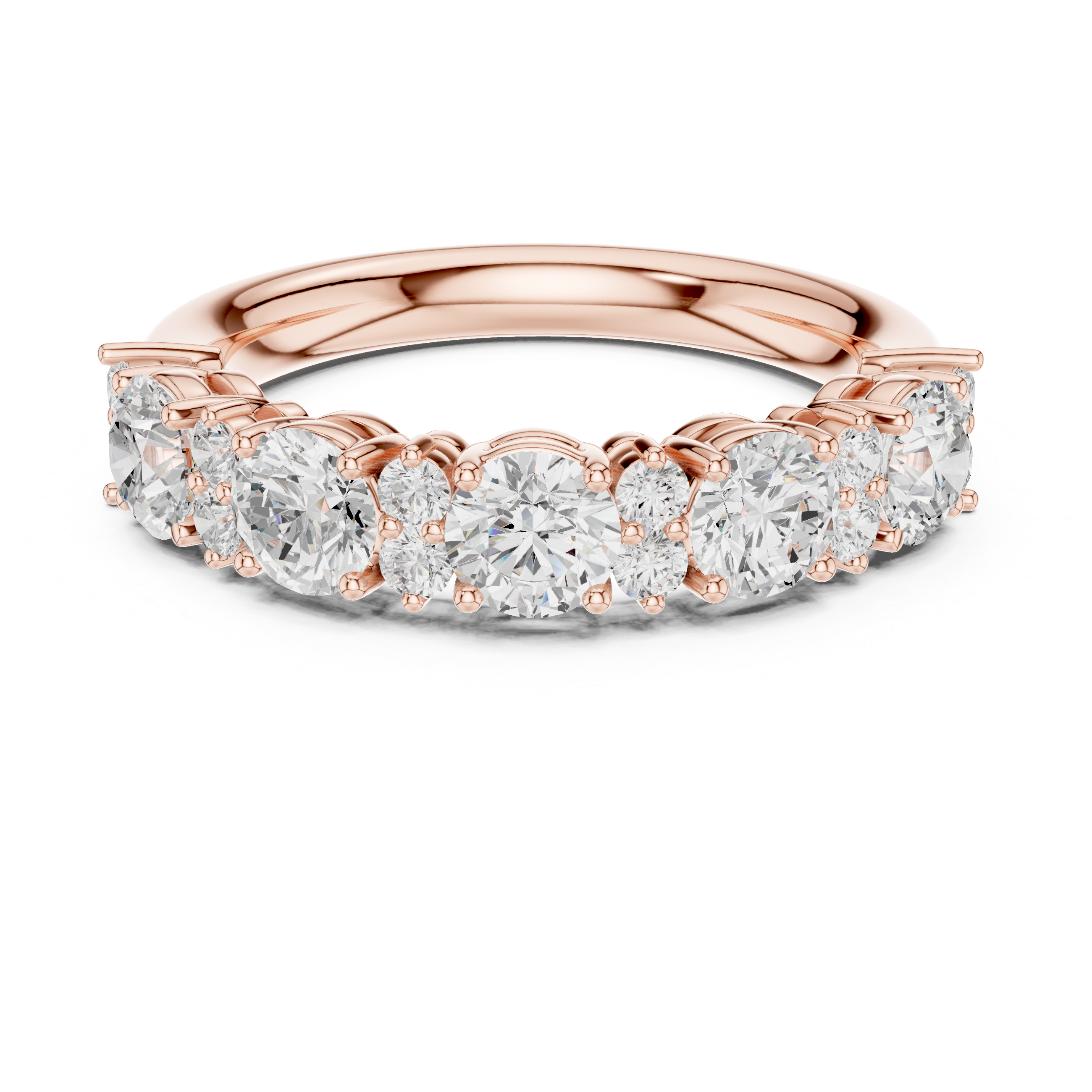 Round Diamond Five Stone Anniversary Ring