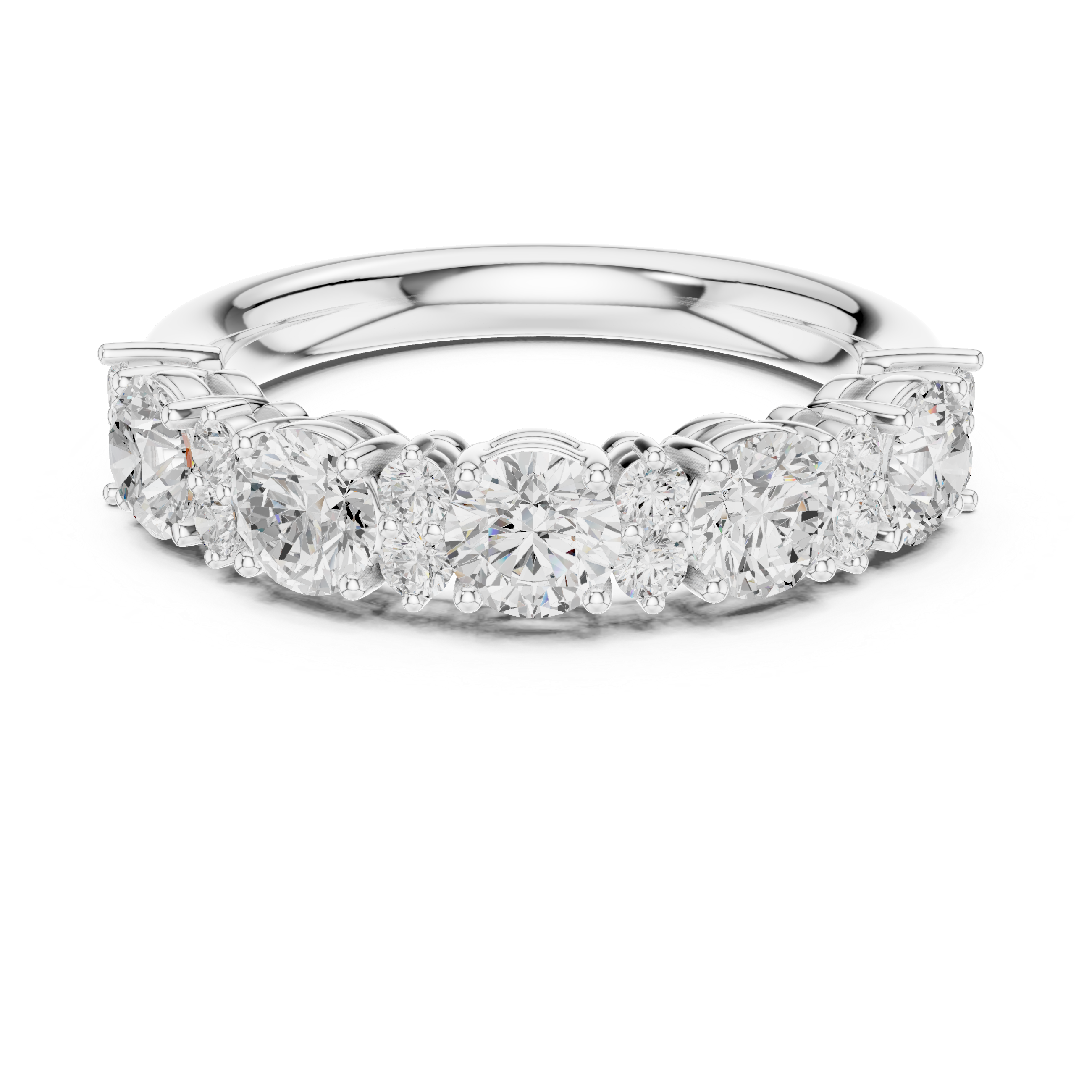 Round Diamond Five Stone Anniversary Ring