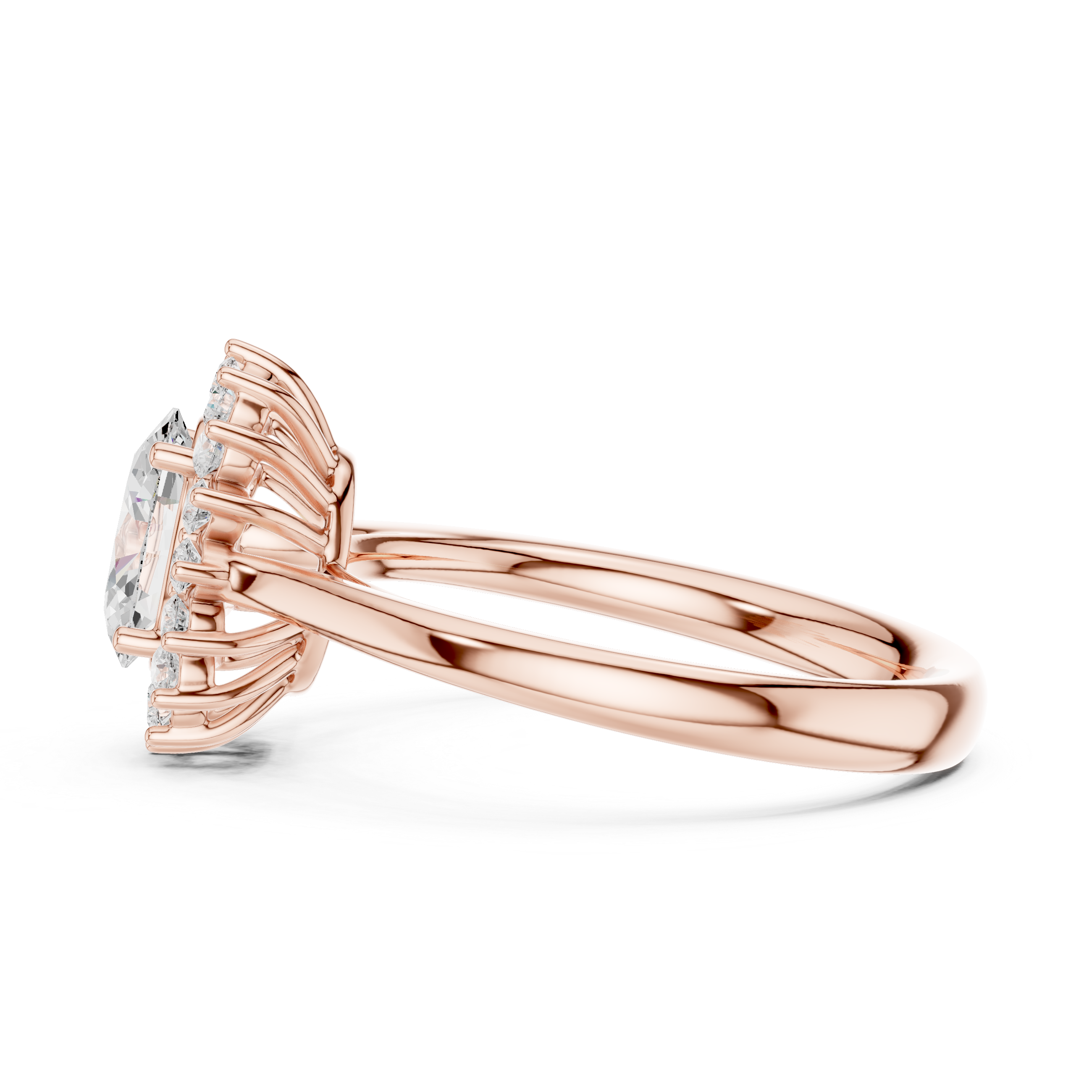 Oval Cut Halo Diamond Engagement Ring