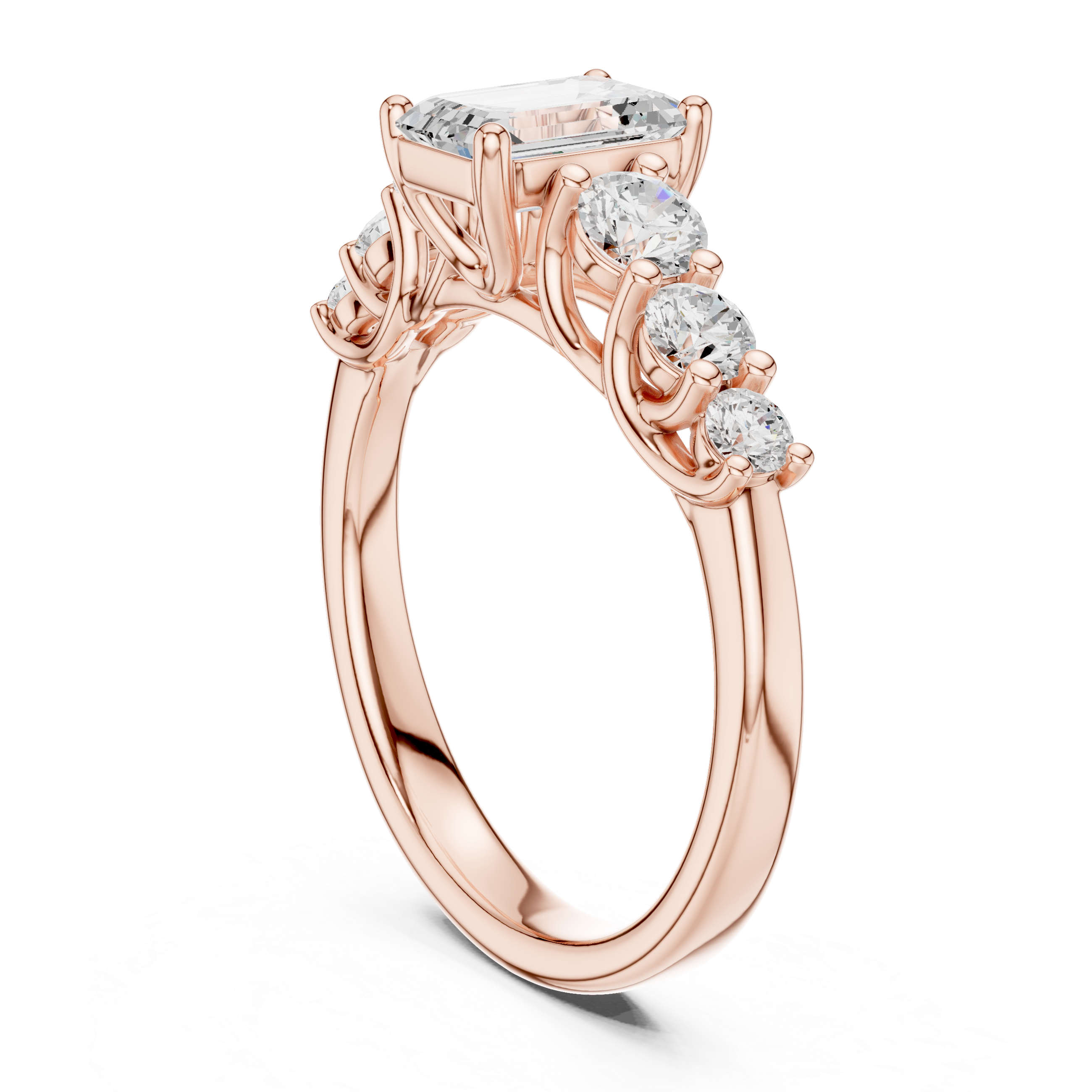Emerald Cut Diamond Engagement Ring