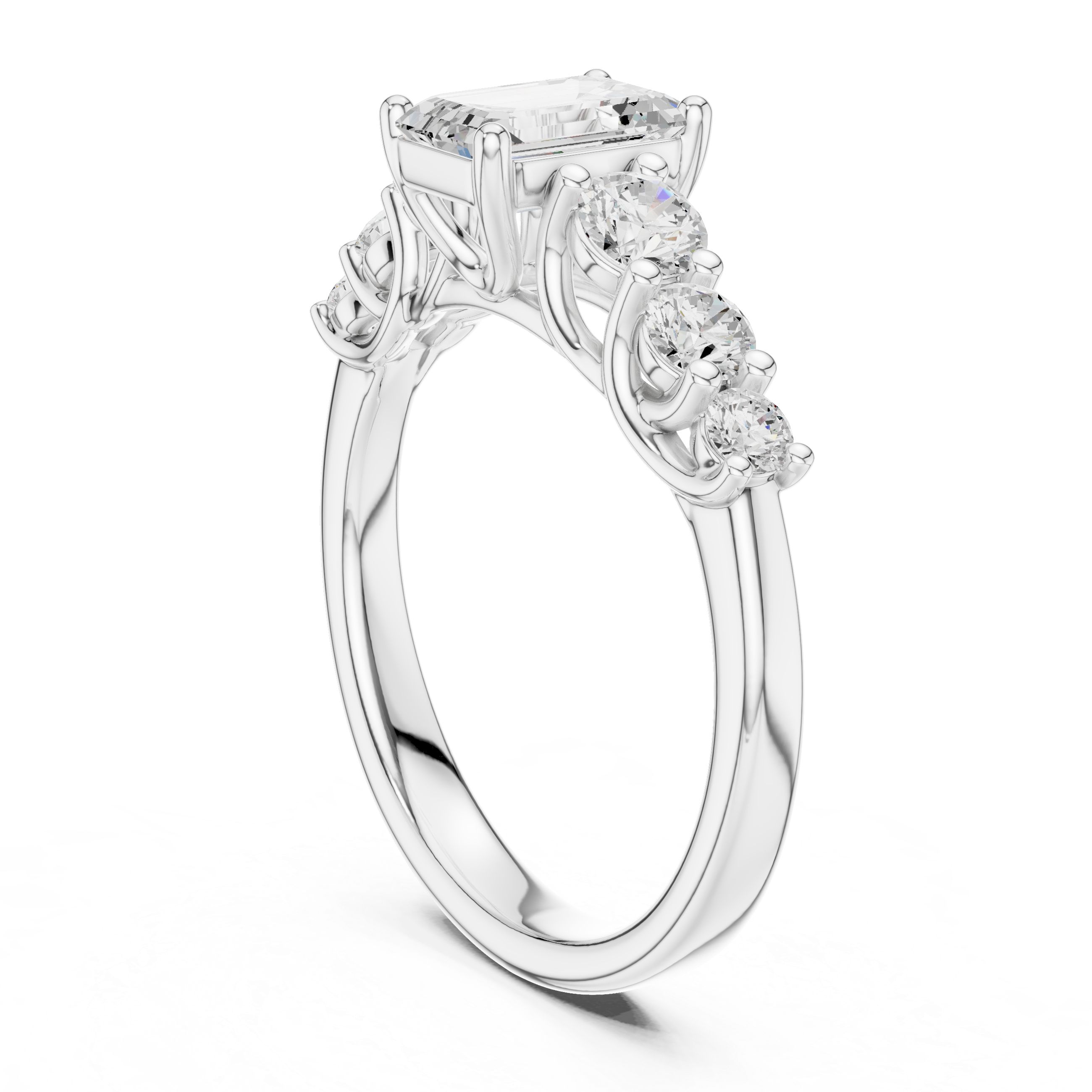 Emerald Cut Diamond Engagement Ring