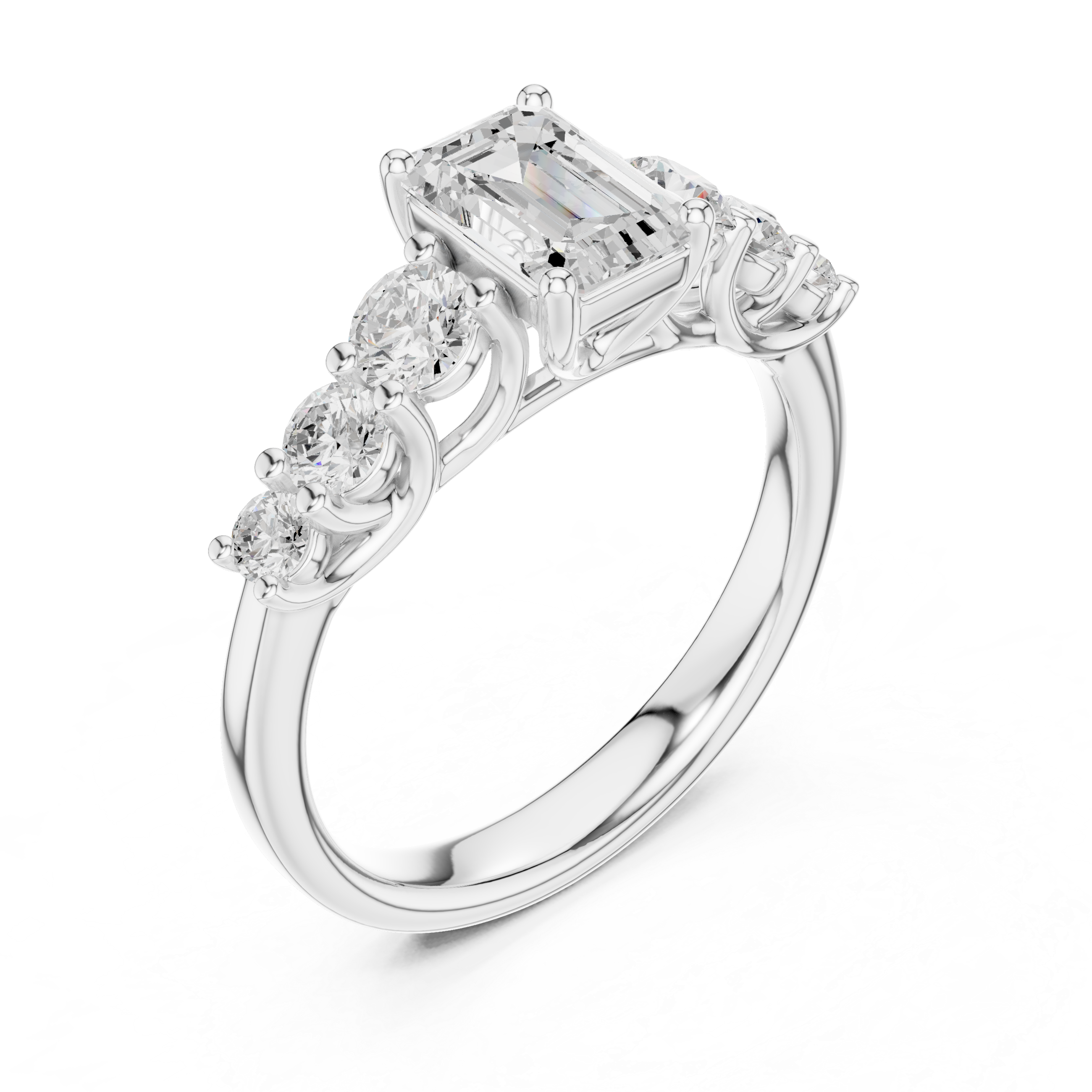 Emerald Cut Diamond Engagement Ring