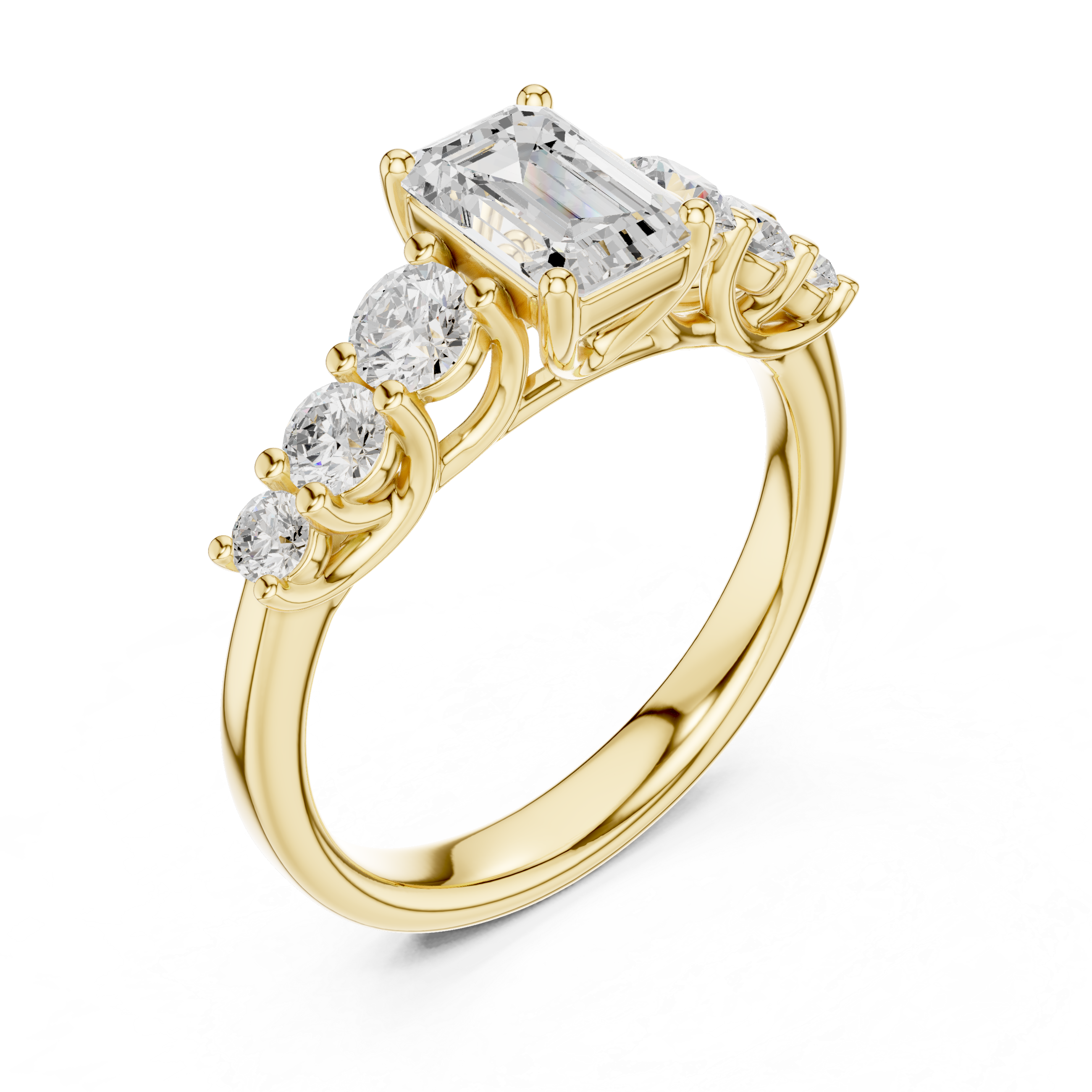 Emerald Cut Diamond Engagement Ring