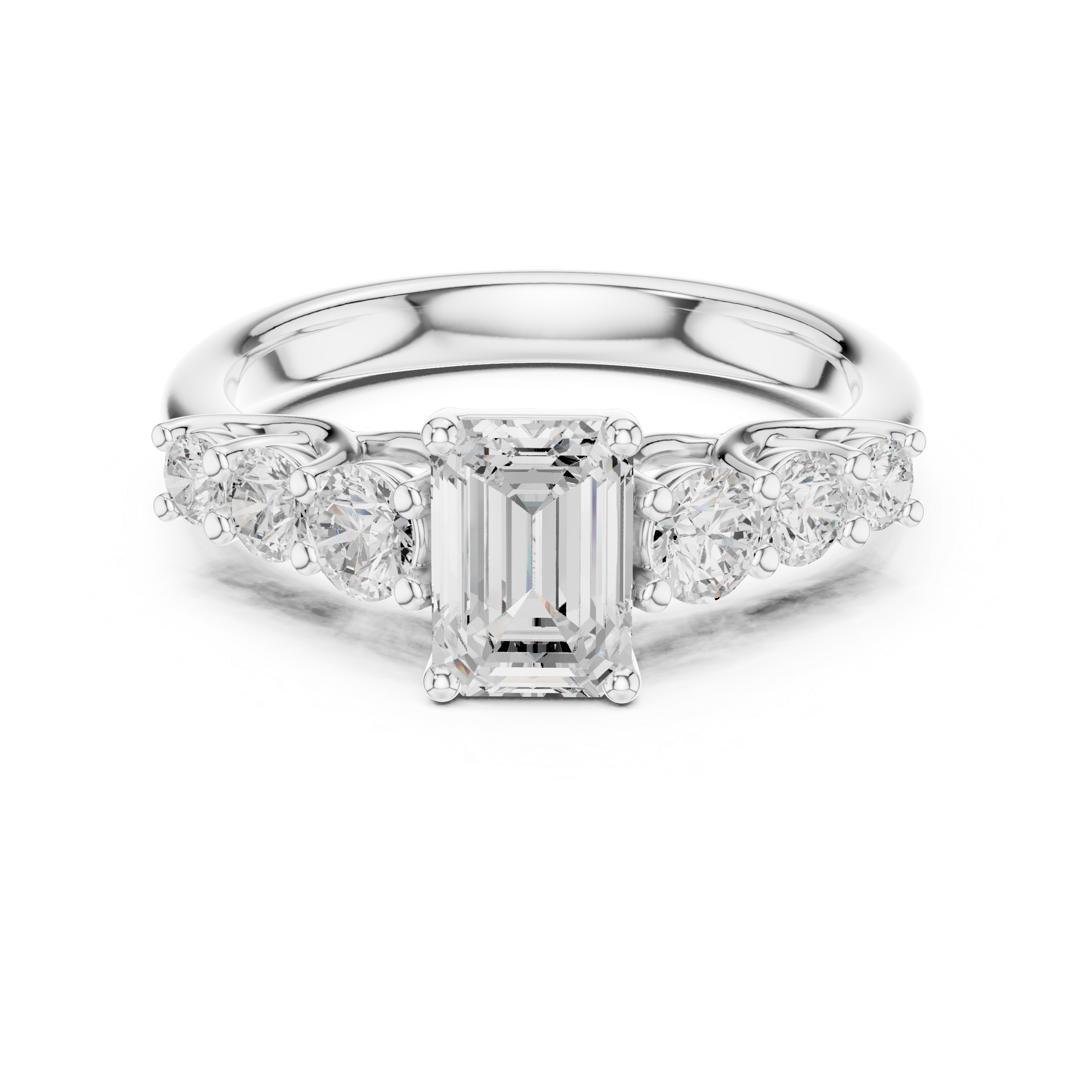Emerald Cut Diamond Engagement Ring